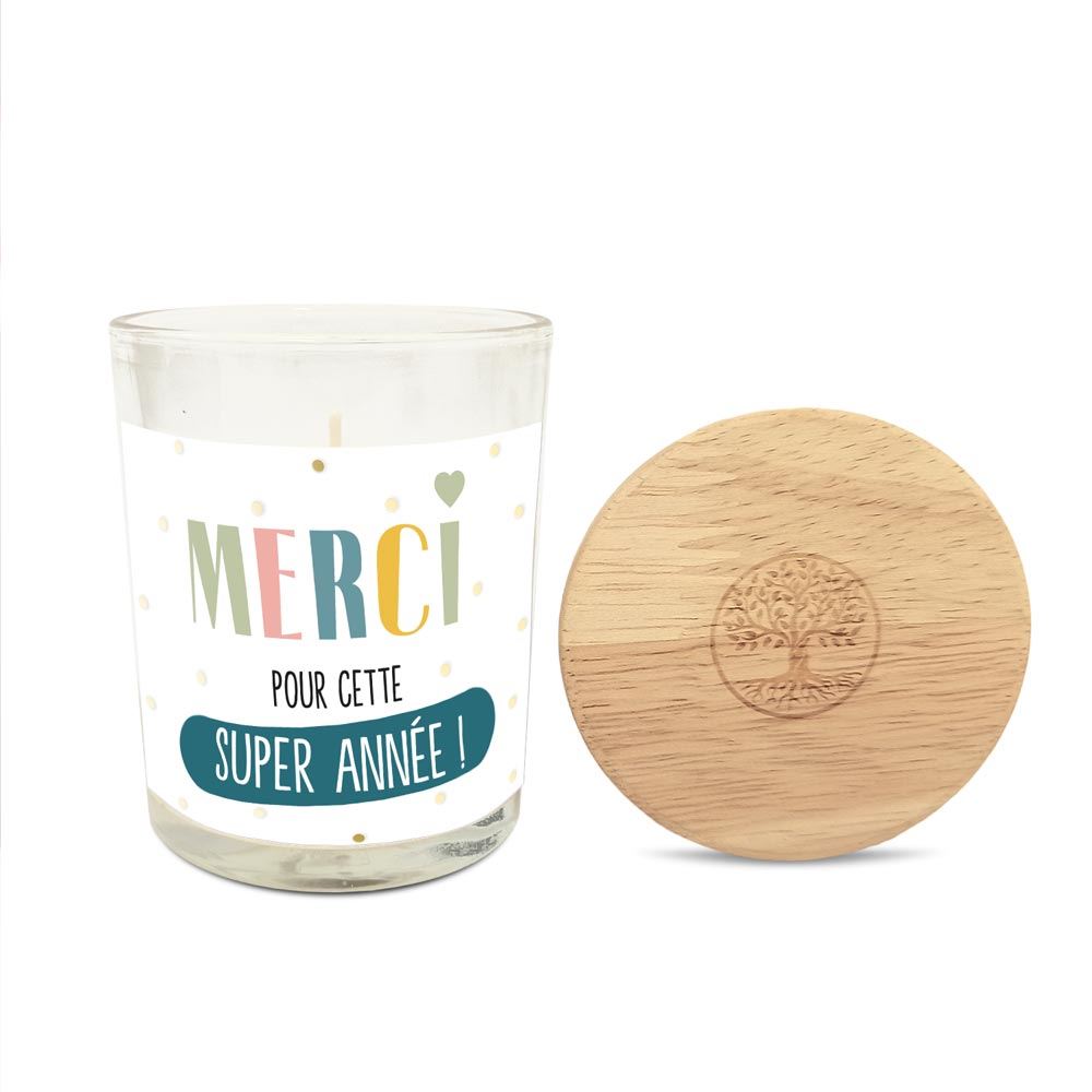 Bougie Verre Merci Pour Cette Annee