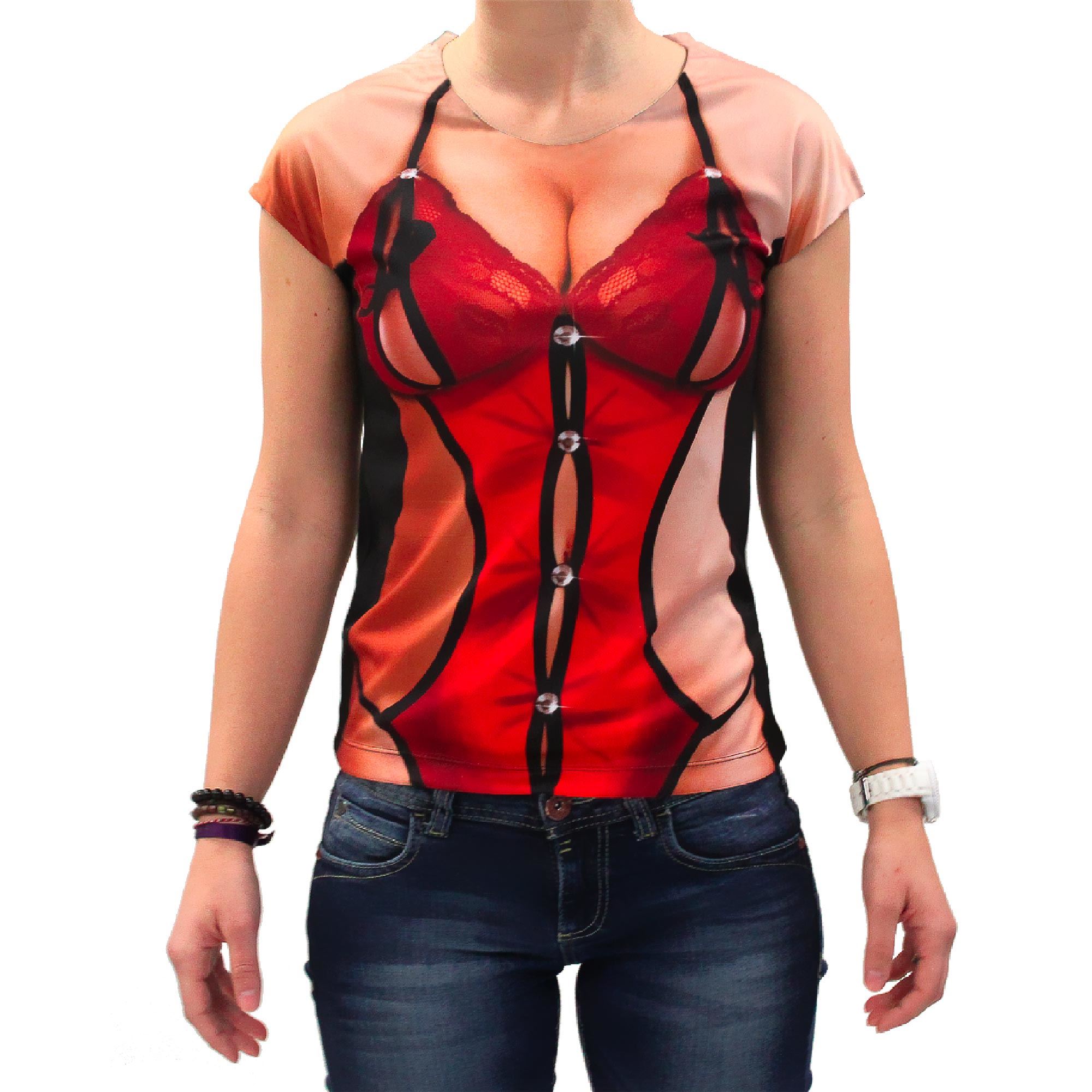 T shirt subli sexy rouge