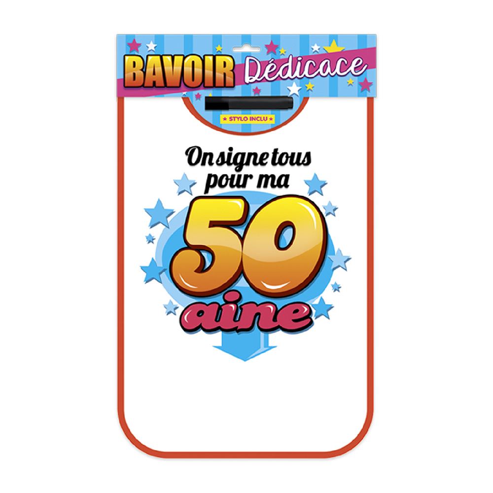 Bavoir dedicace 50aine