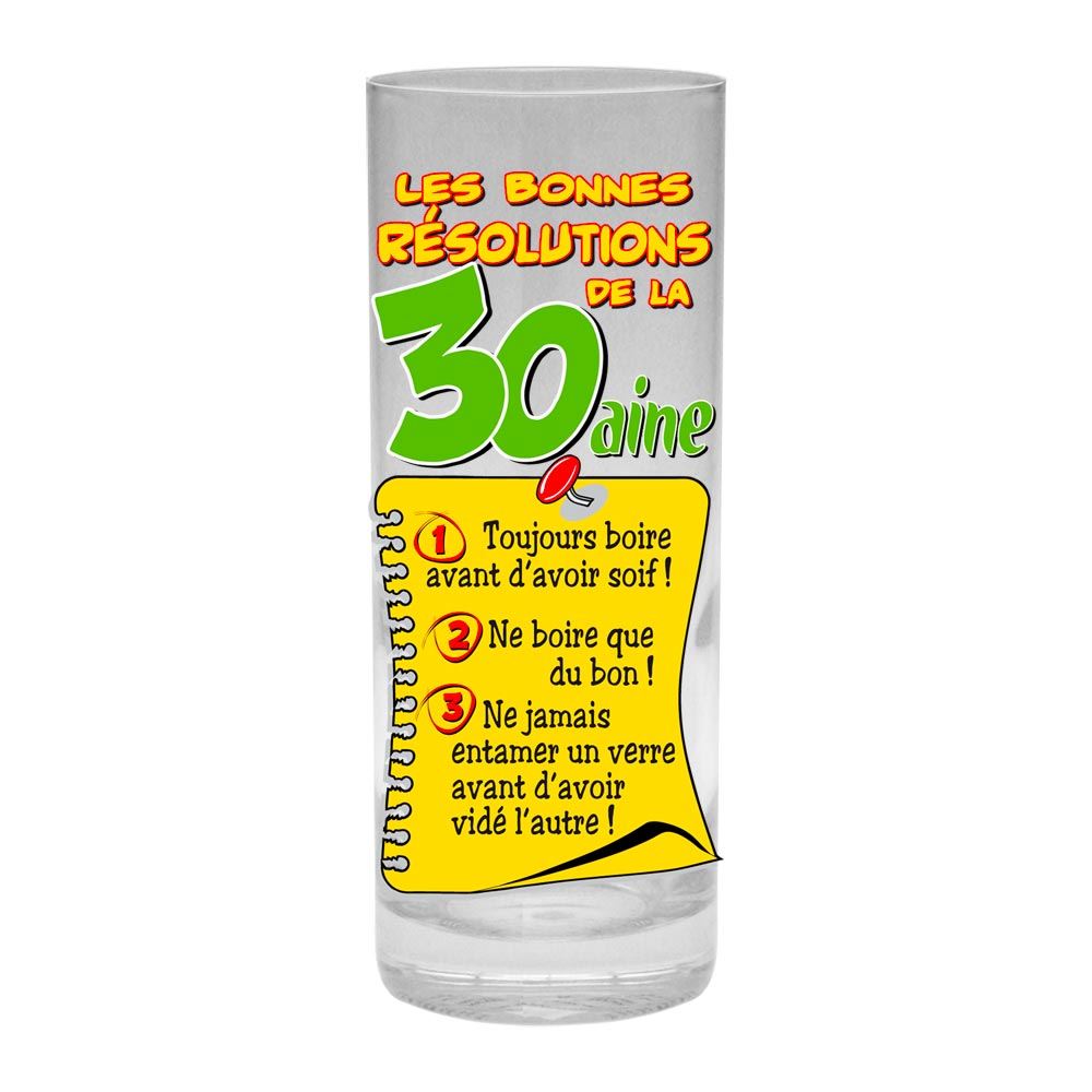 Verre resolutions de la 30 aine/