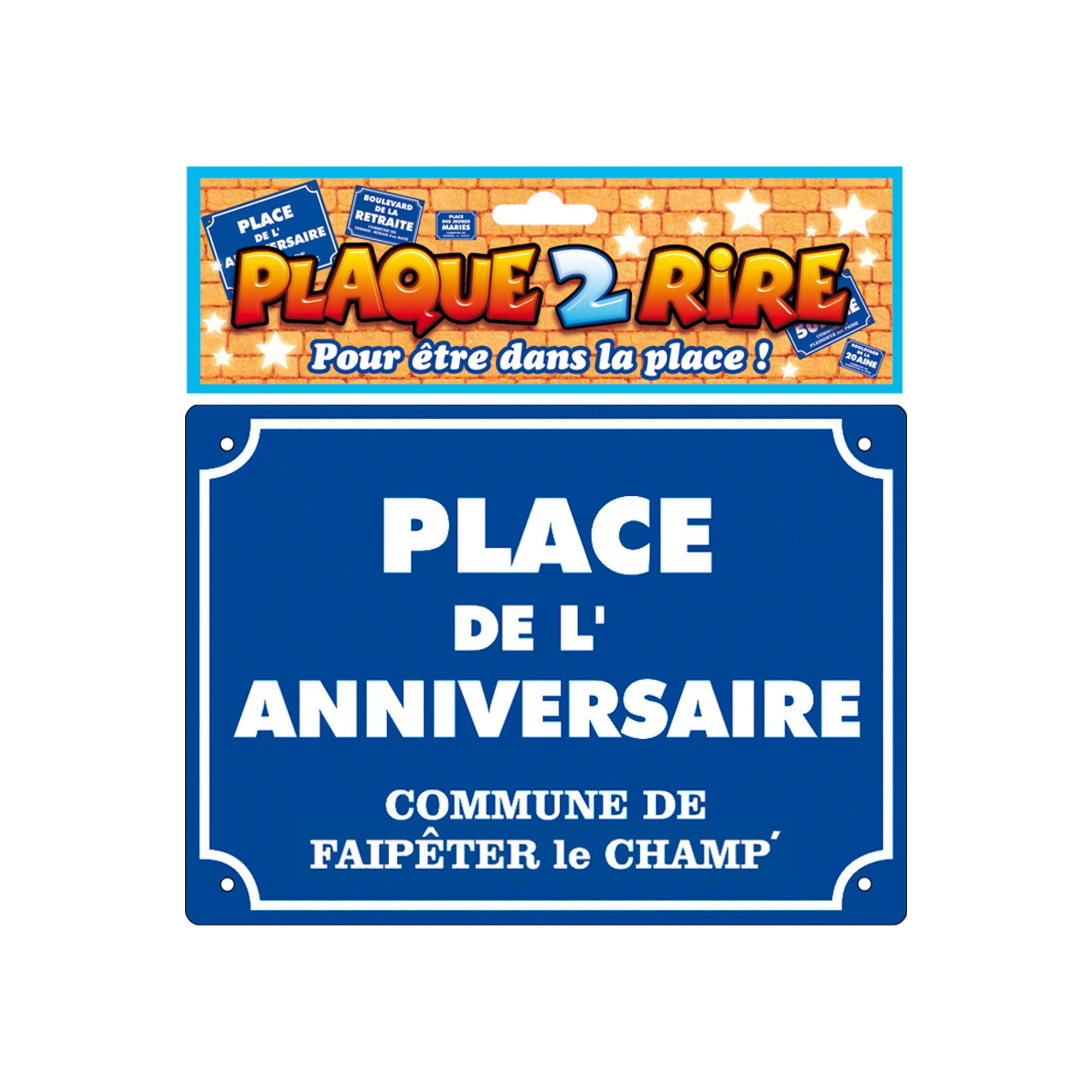 Plaque rue anniversaire