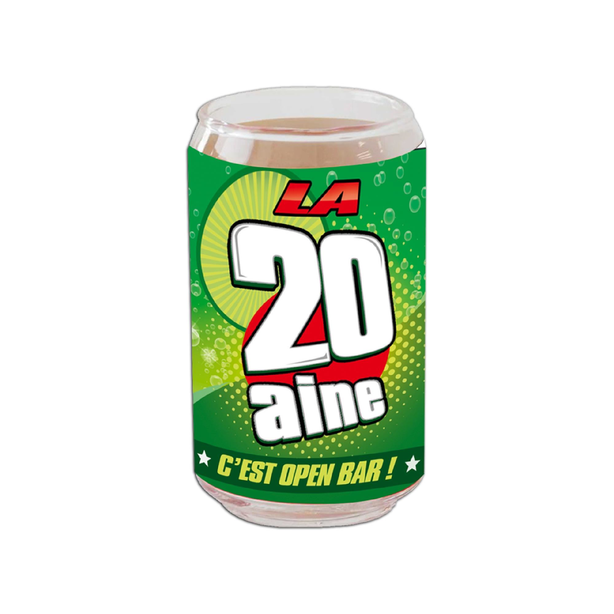 Verre canette 20 aine