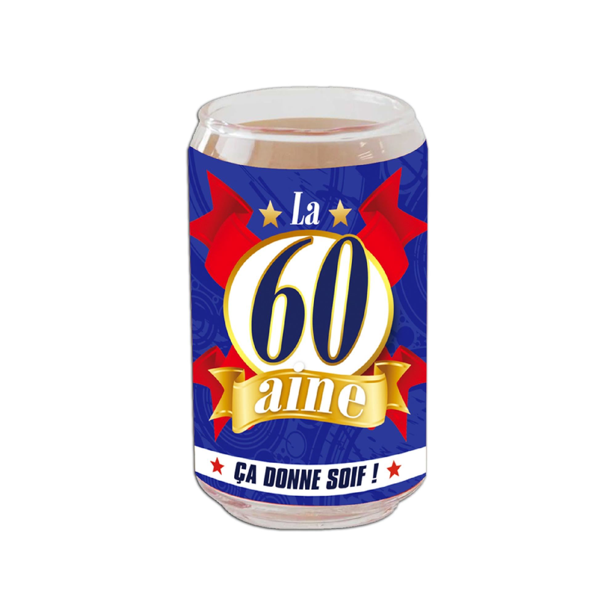 Verre canette 60 aine
