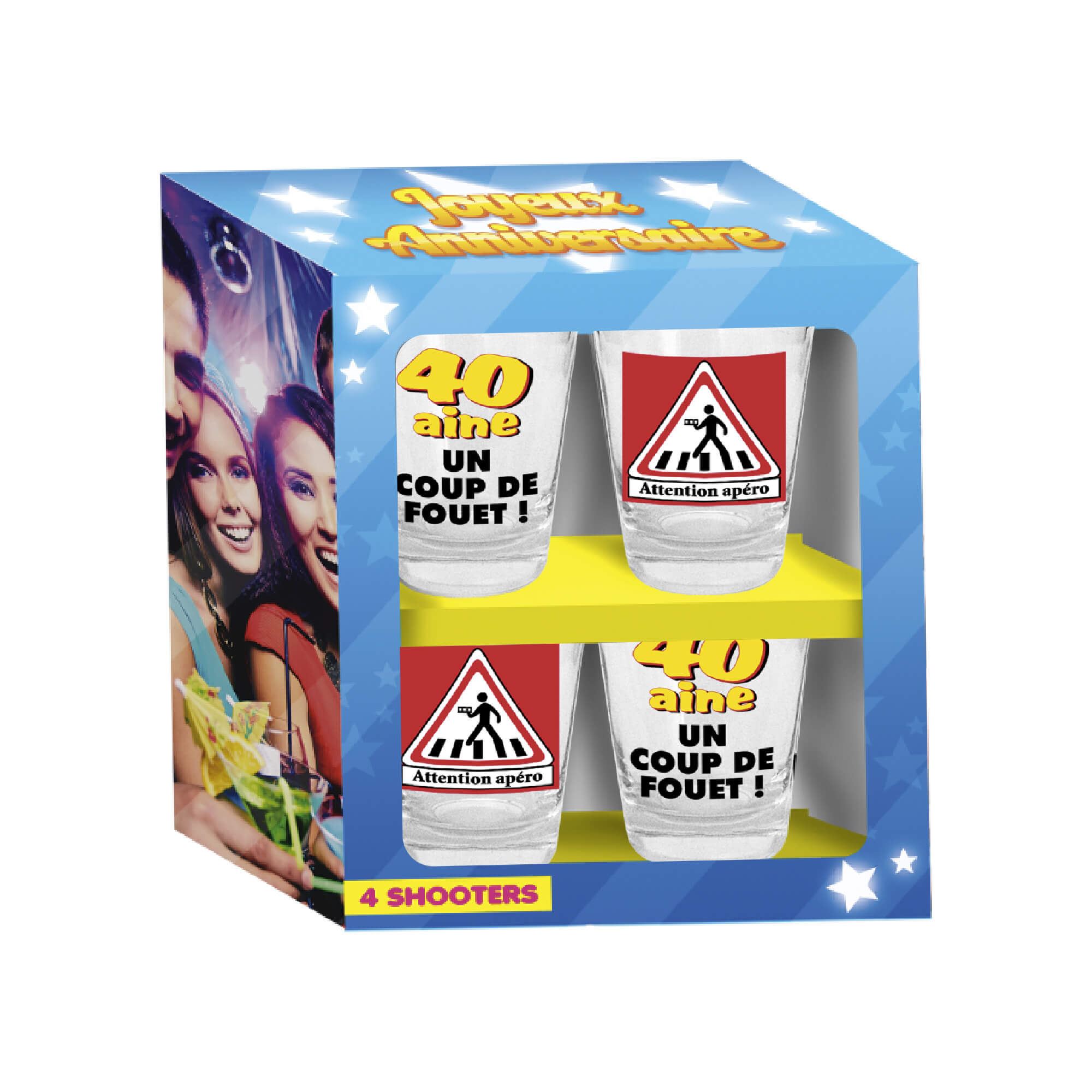 Pack 4verre shooter 40aine