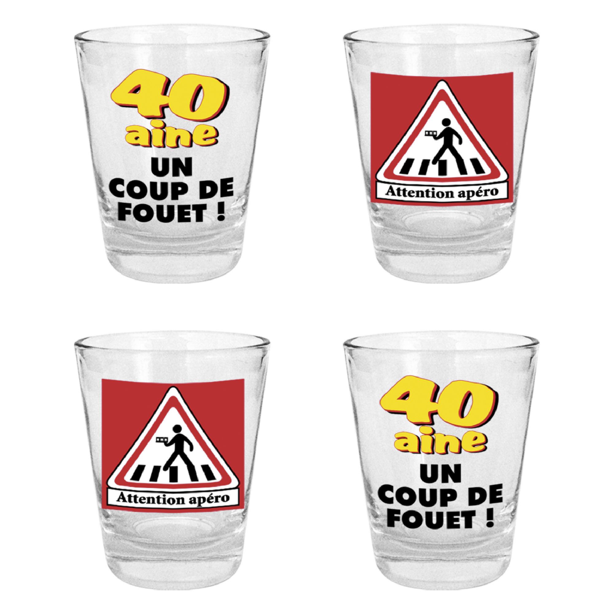 Pack 4verre shooter 40aine