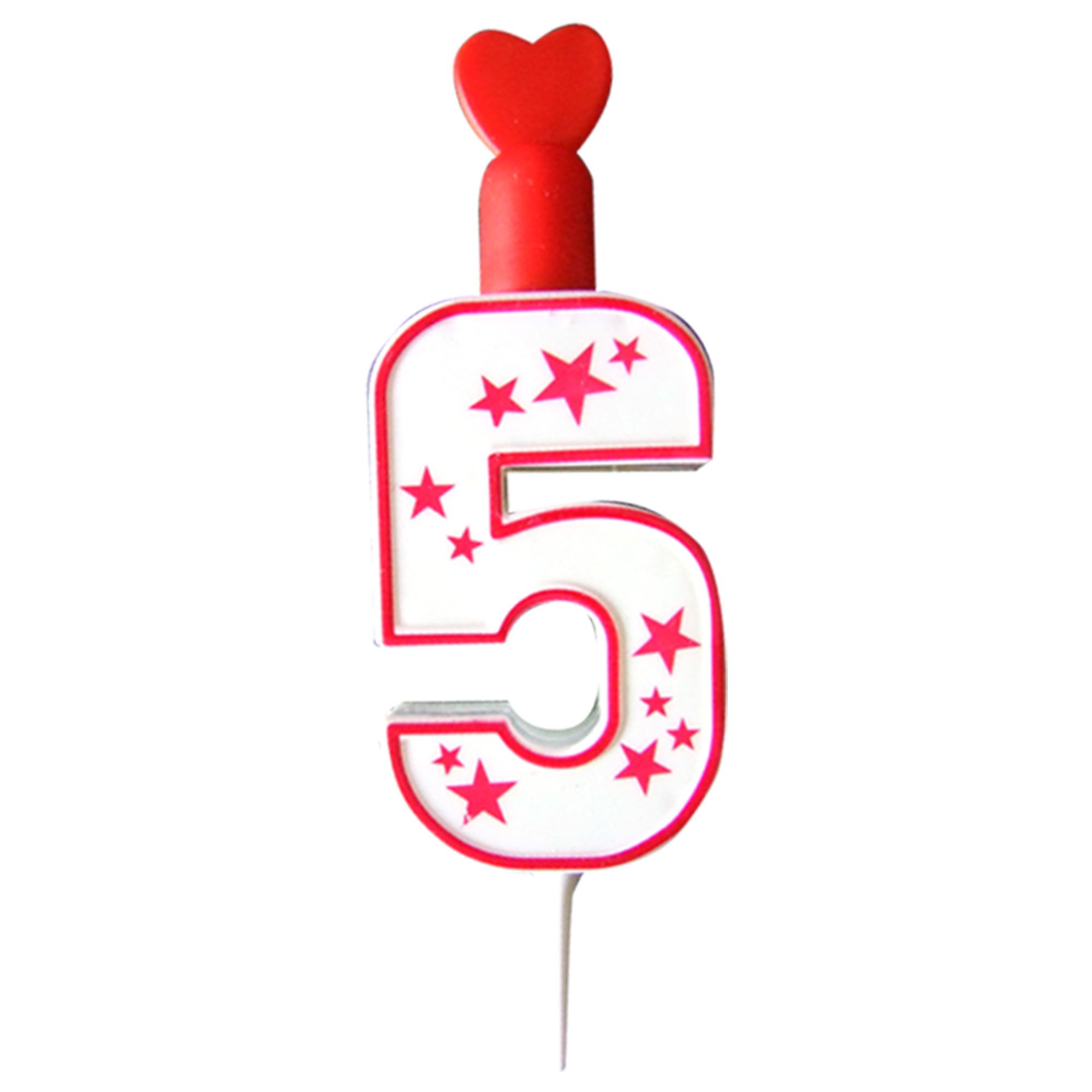 Bougie 5 flamme coloree