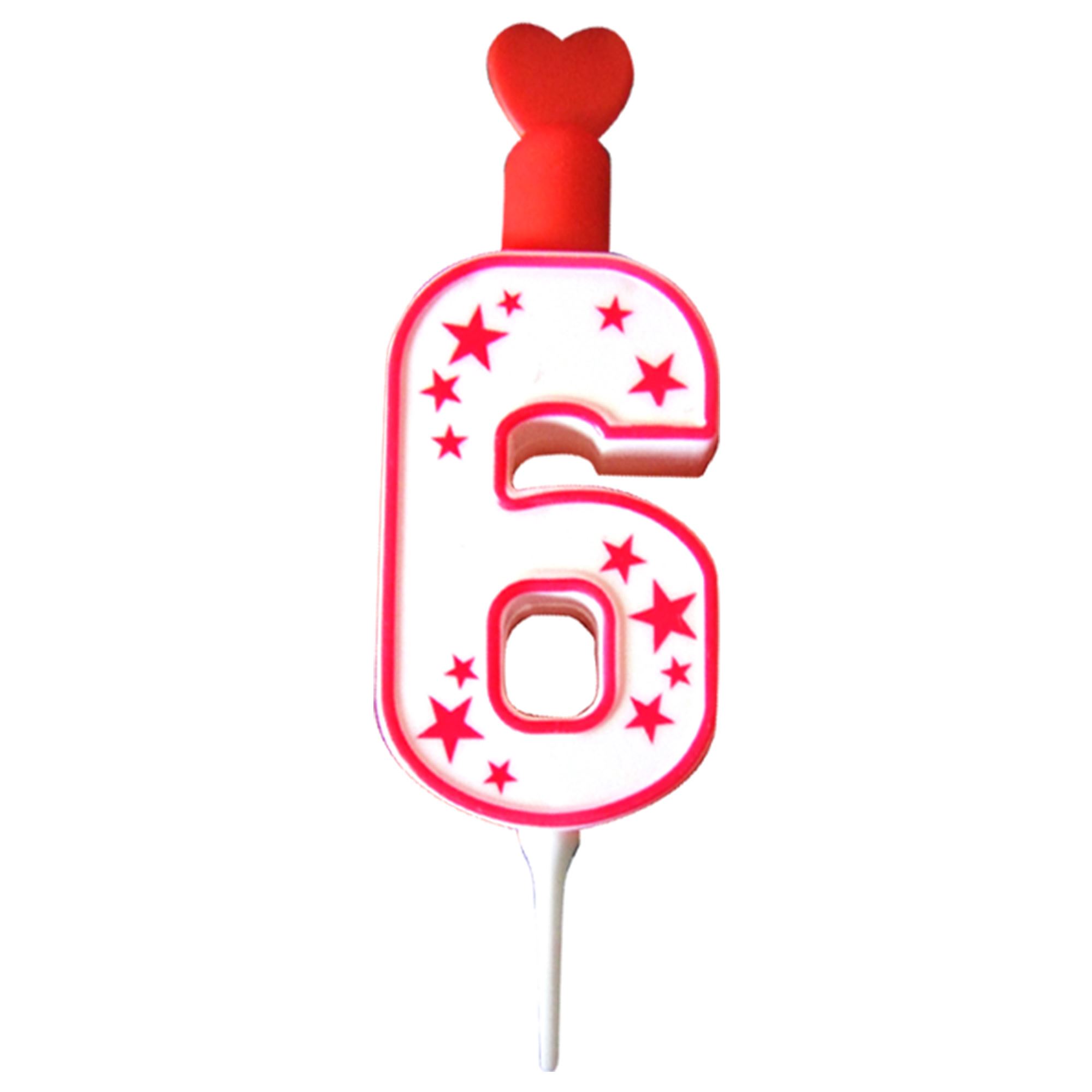 Bougie 6 flamme coloree
