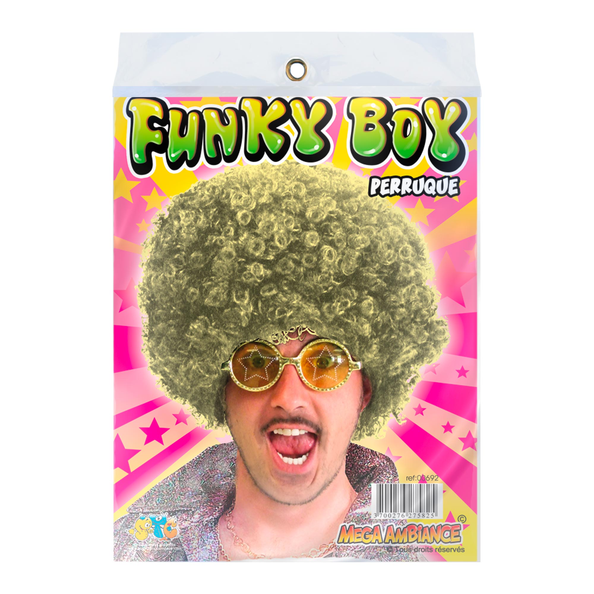 Perruque funky boy blond