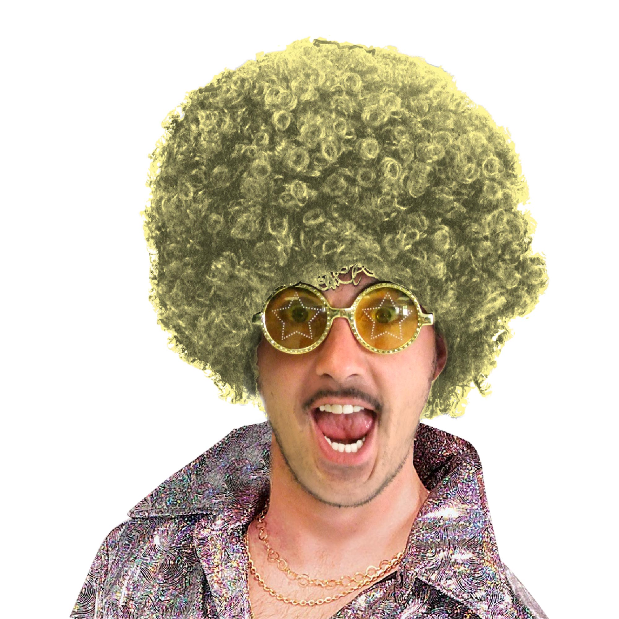 Perruque funky boy blond