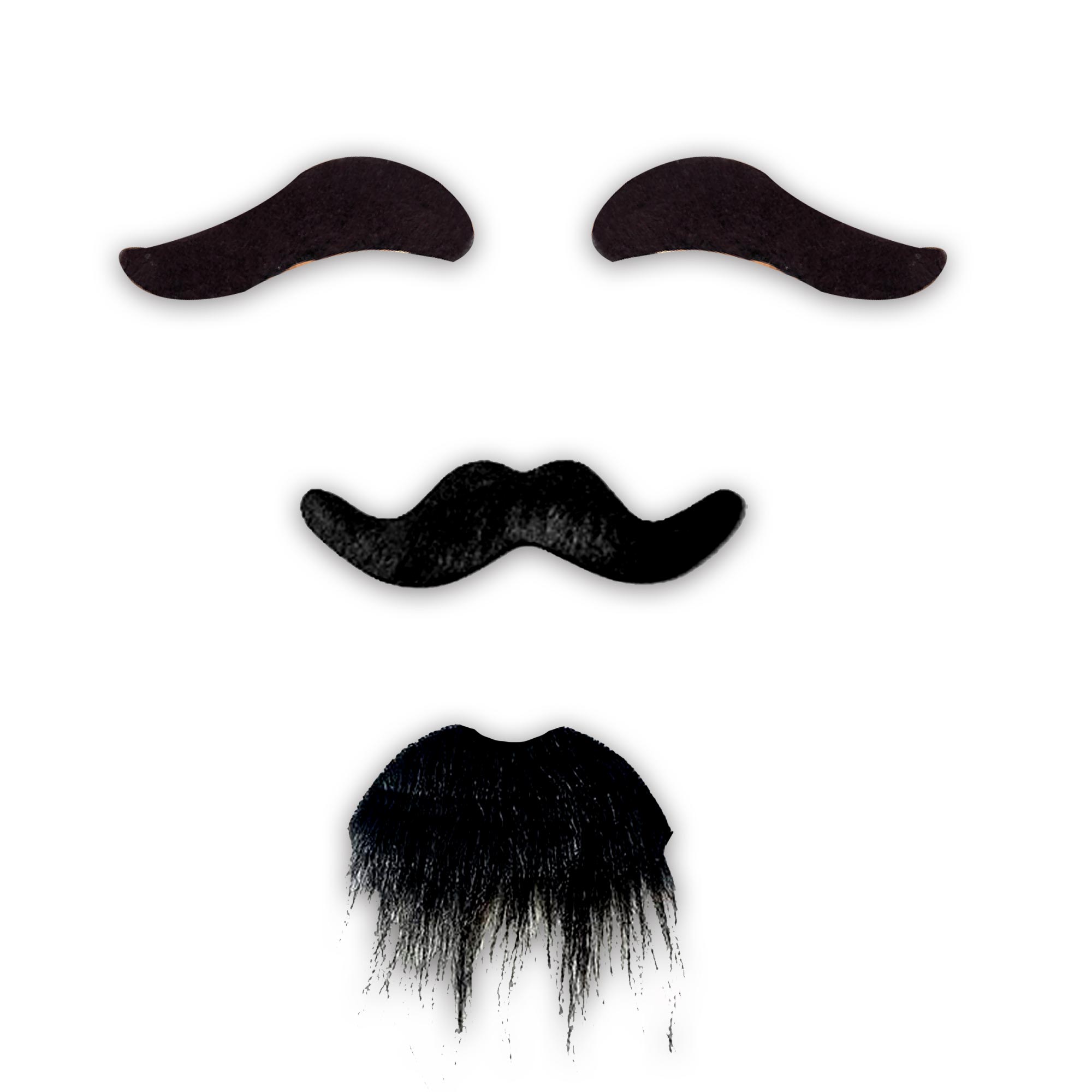 Moustache barbe sourcil