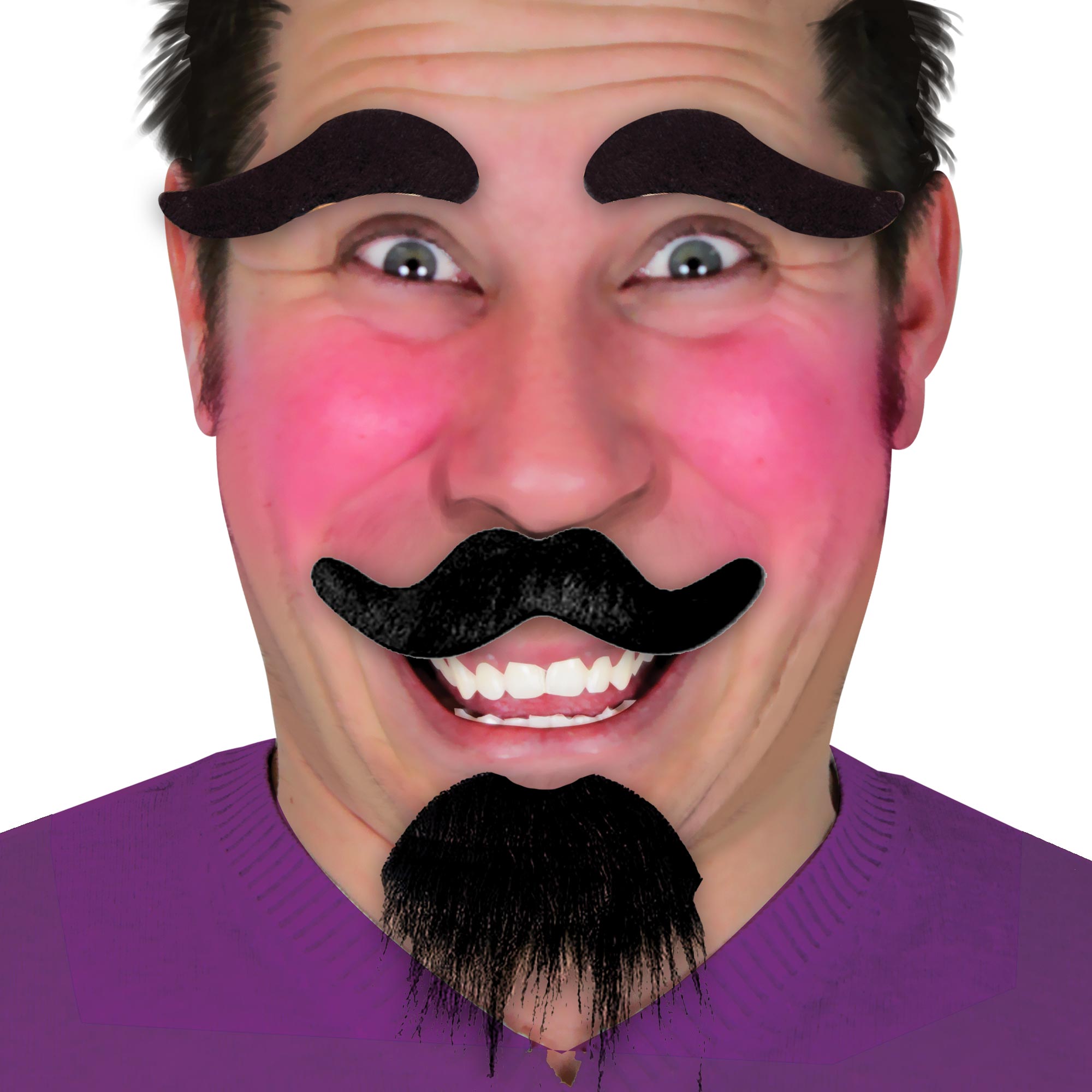 Moustache barbe sourcil