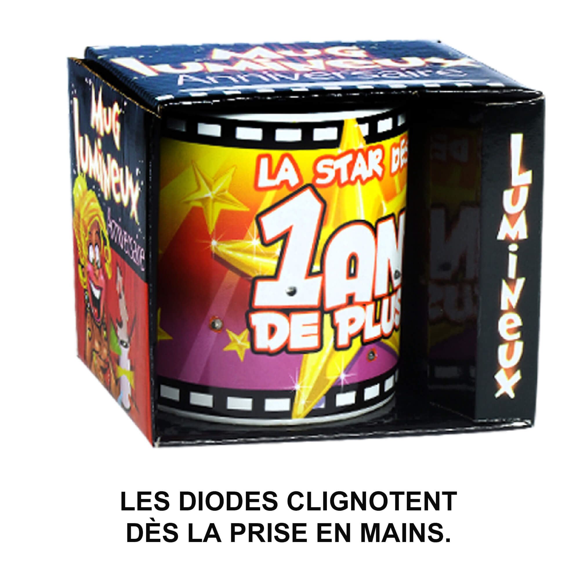 Mug lumineux 1 an de plus