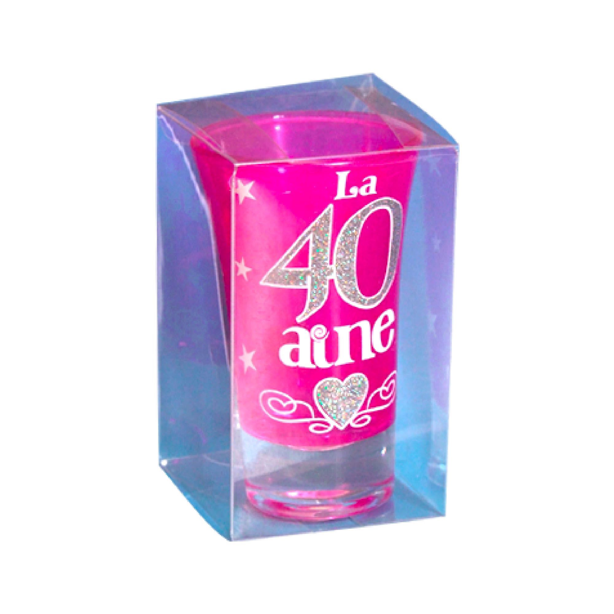 Verre shooter 40 aine rose