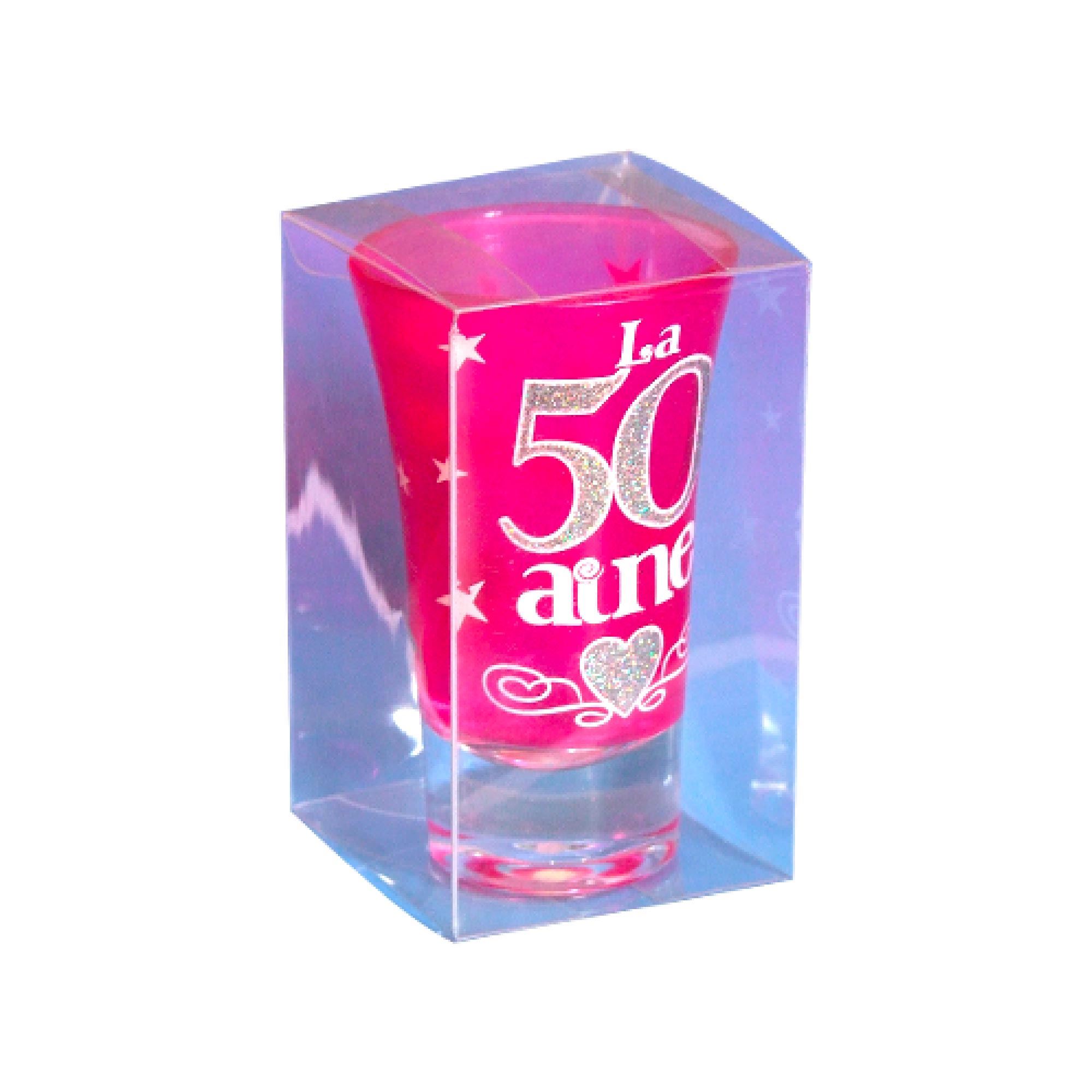 Verre shooter 50 aine rose