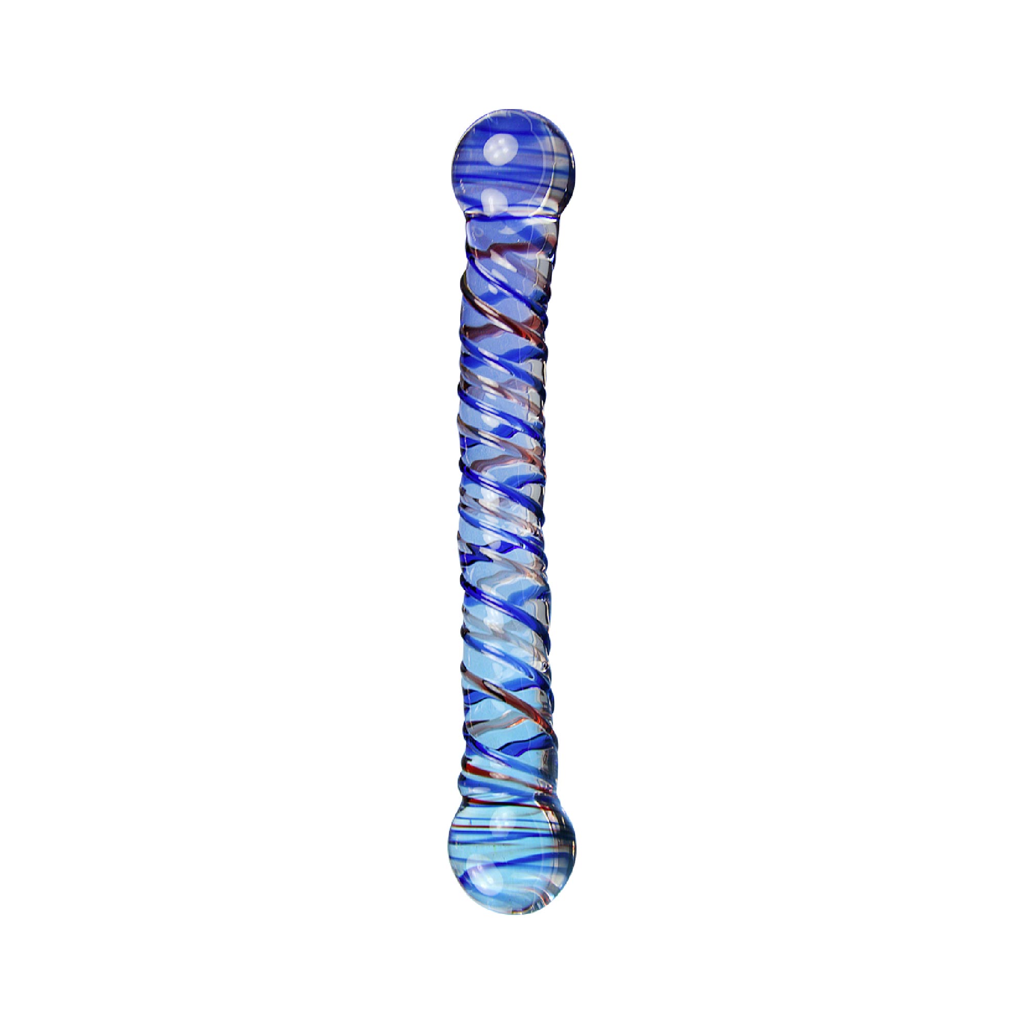 Gode verre spirale bleu