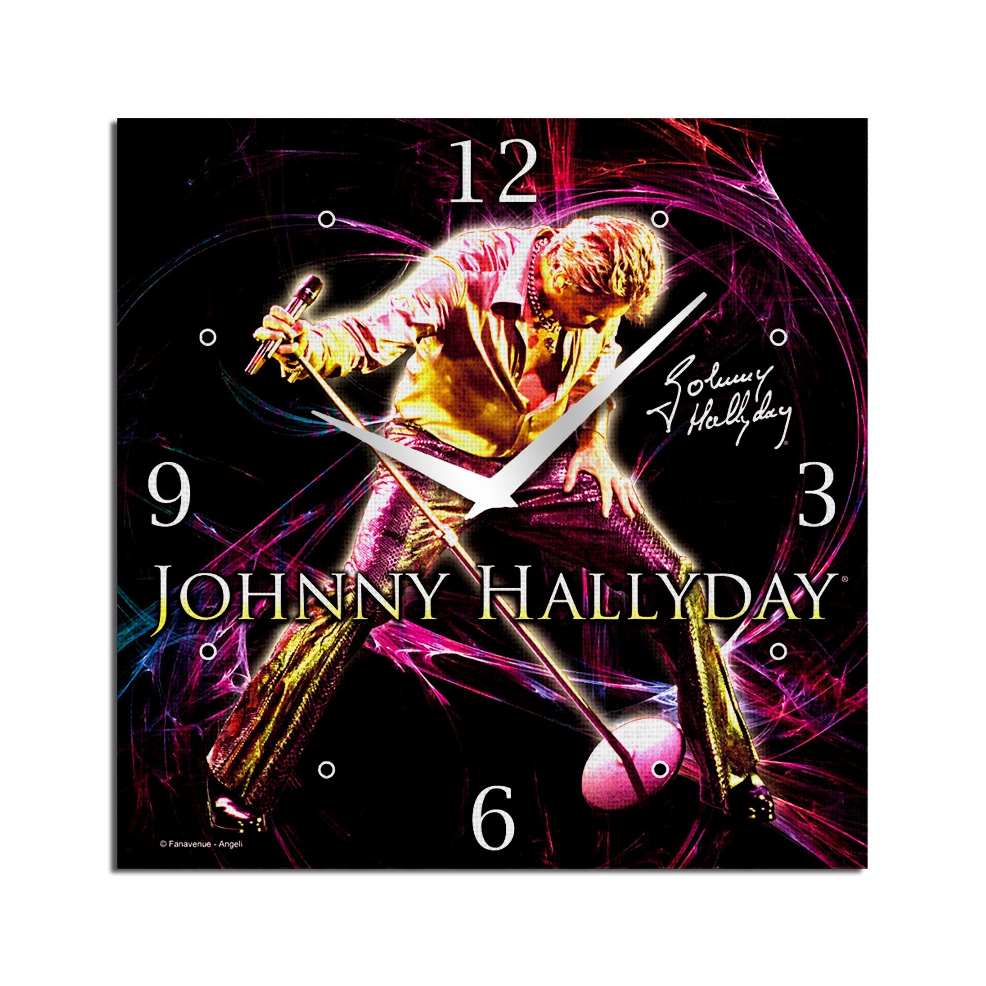 Horloge toile johnny hallyday