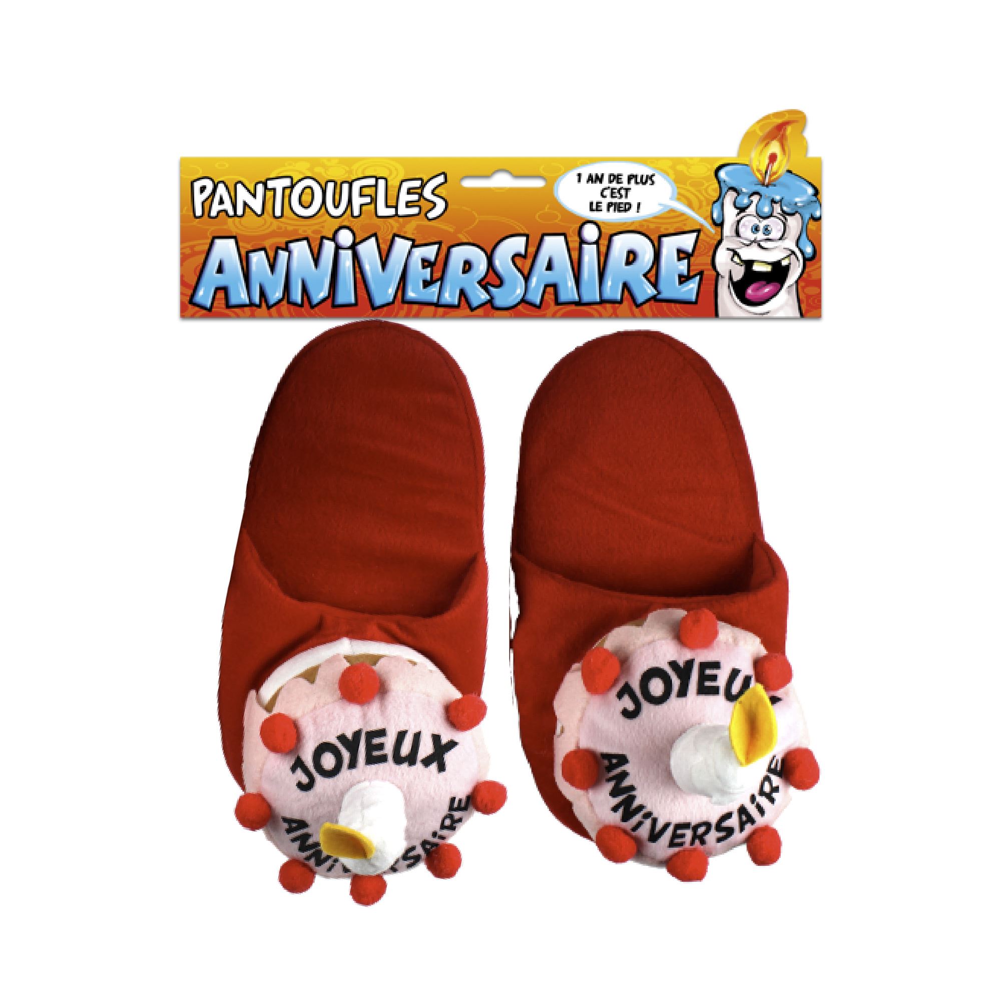Pantoufle gateau anniversaire