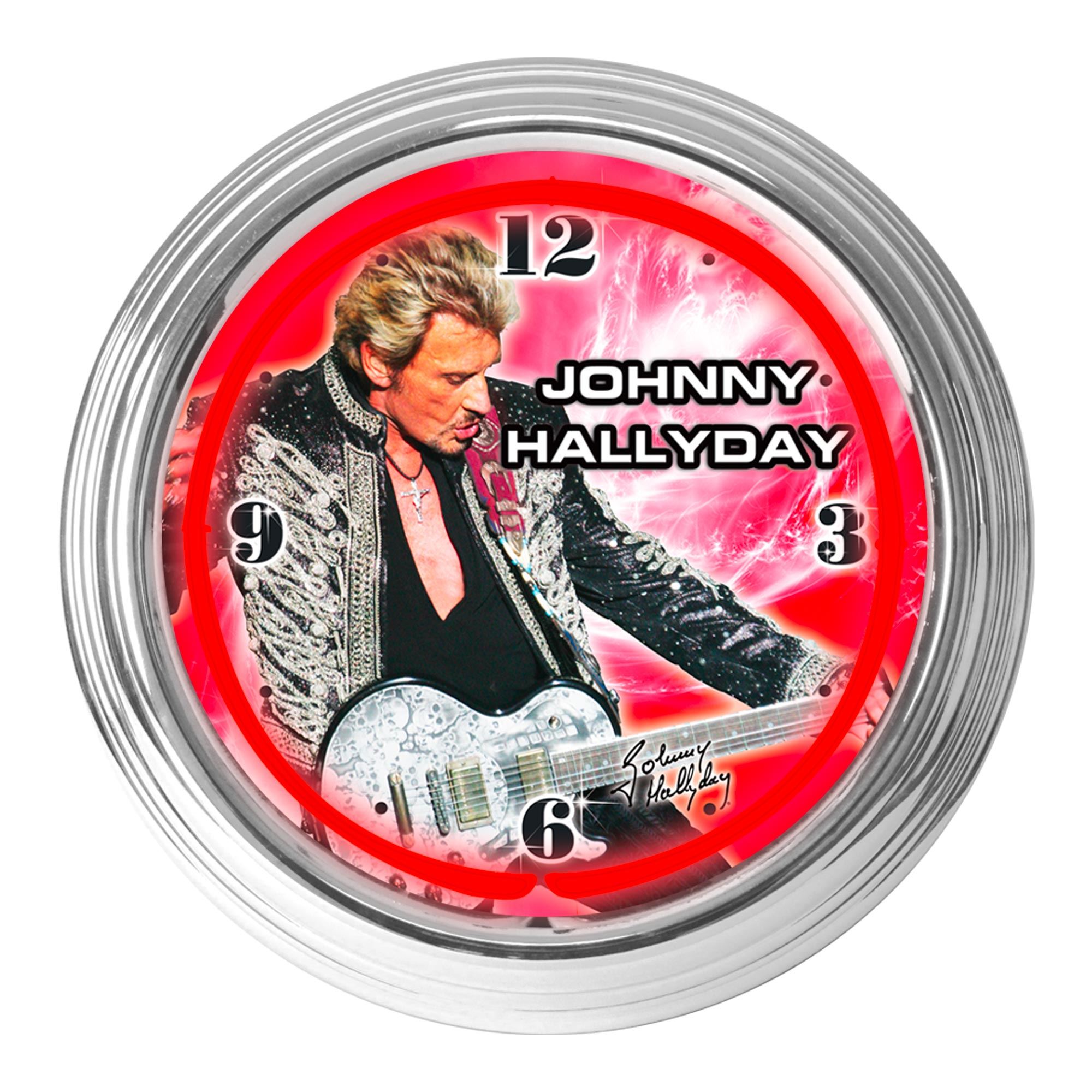 Horloge johnny neon rouge