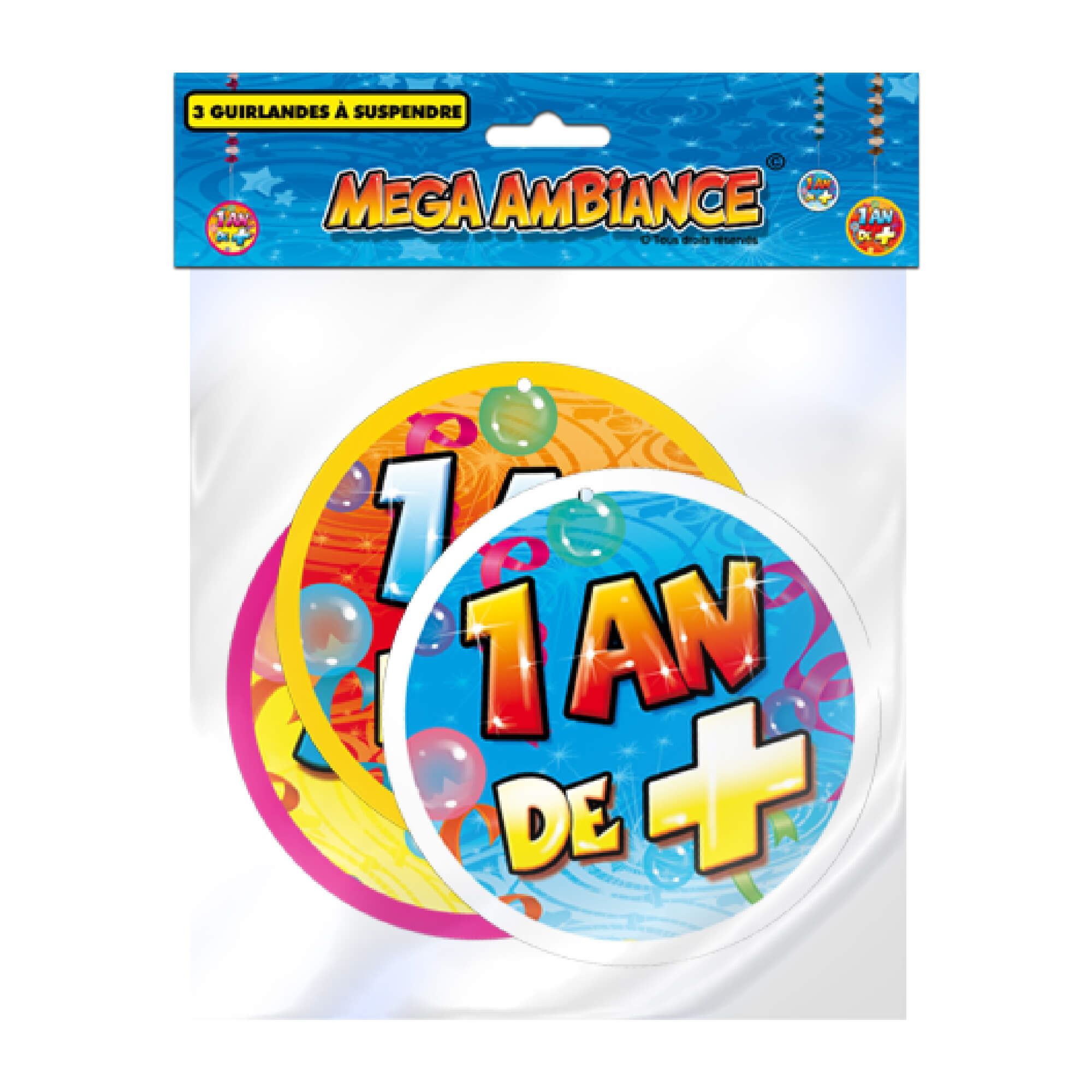 Sachet 3 guirlande 1 an de+