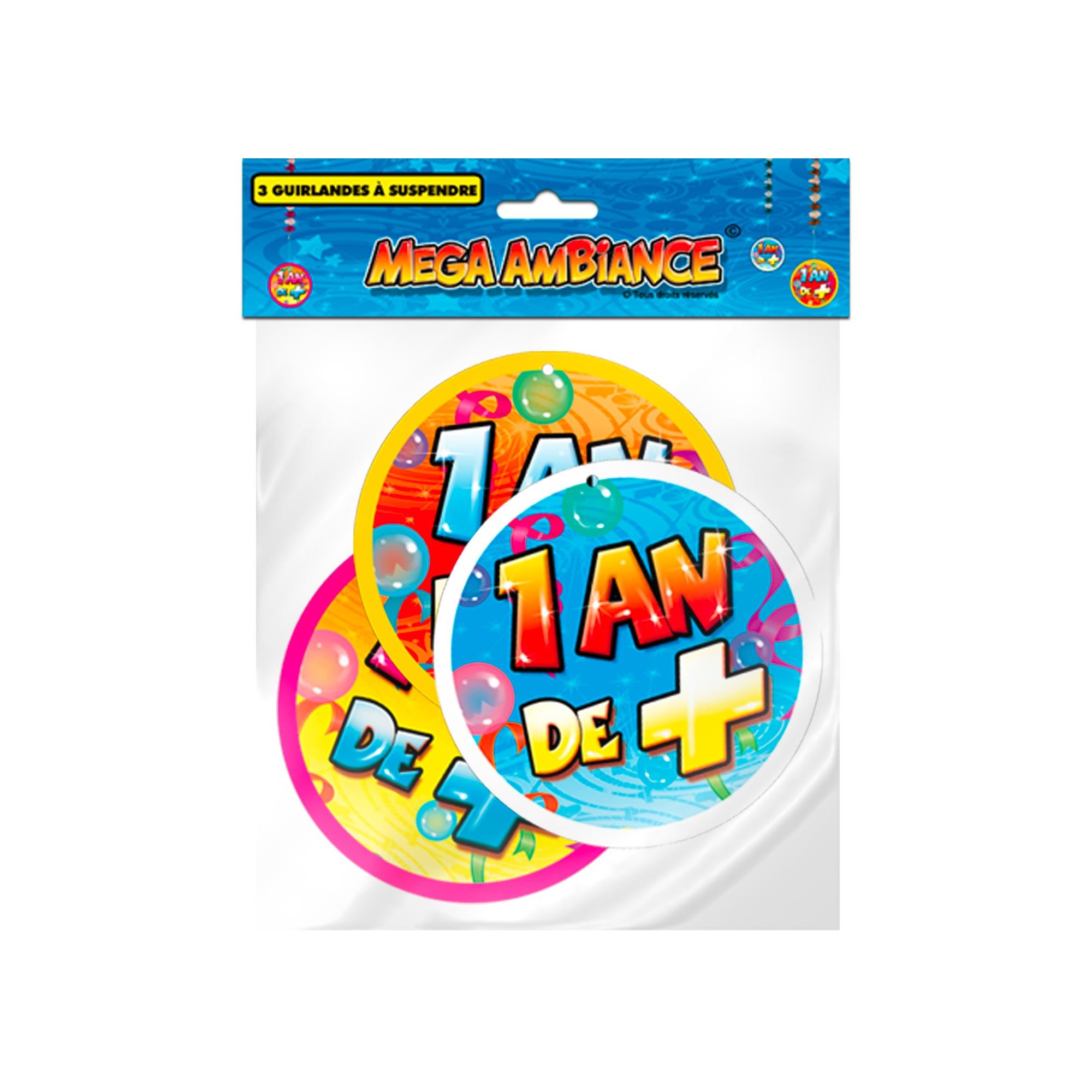 Sachet 3 guirlande 1 an de+