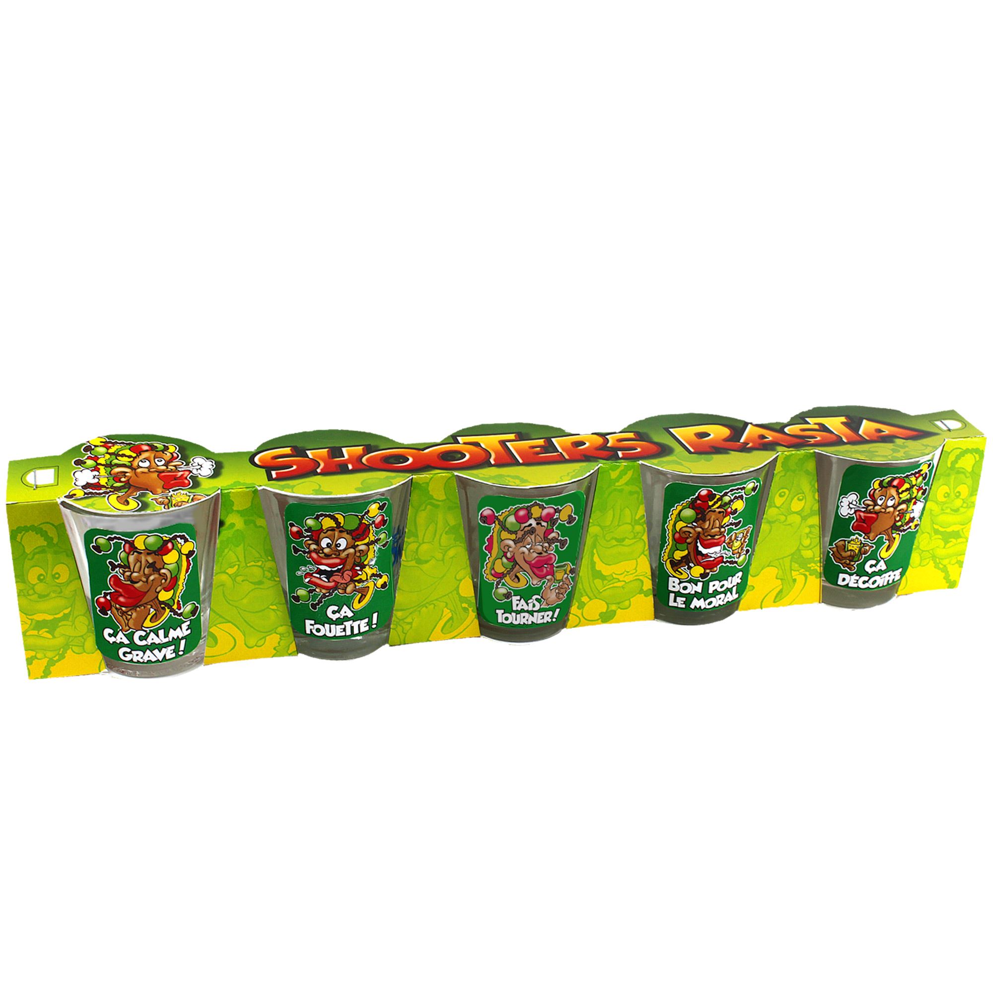 Pack 5 verre shooter rasta