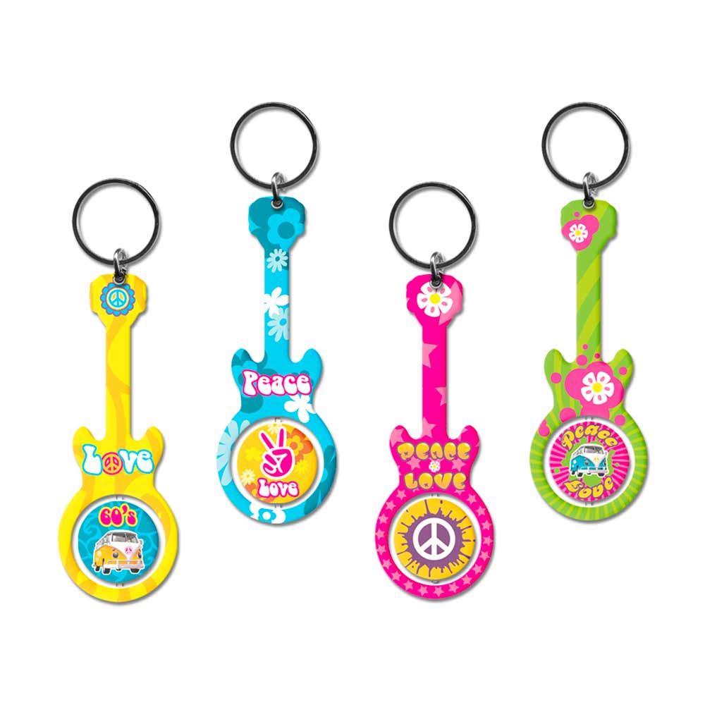 Porte cle guitare peace love