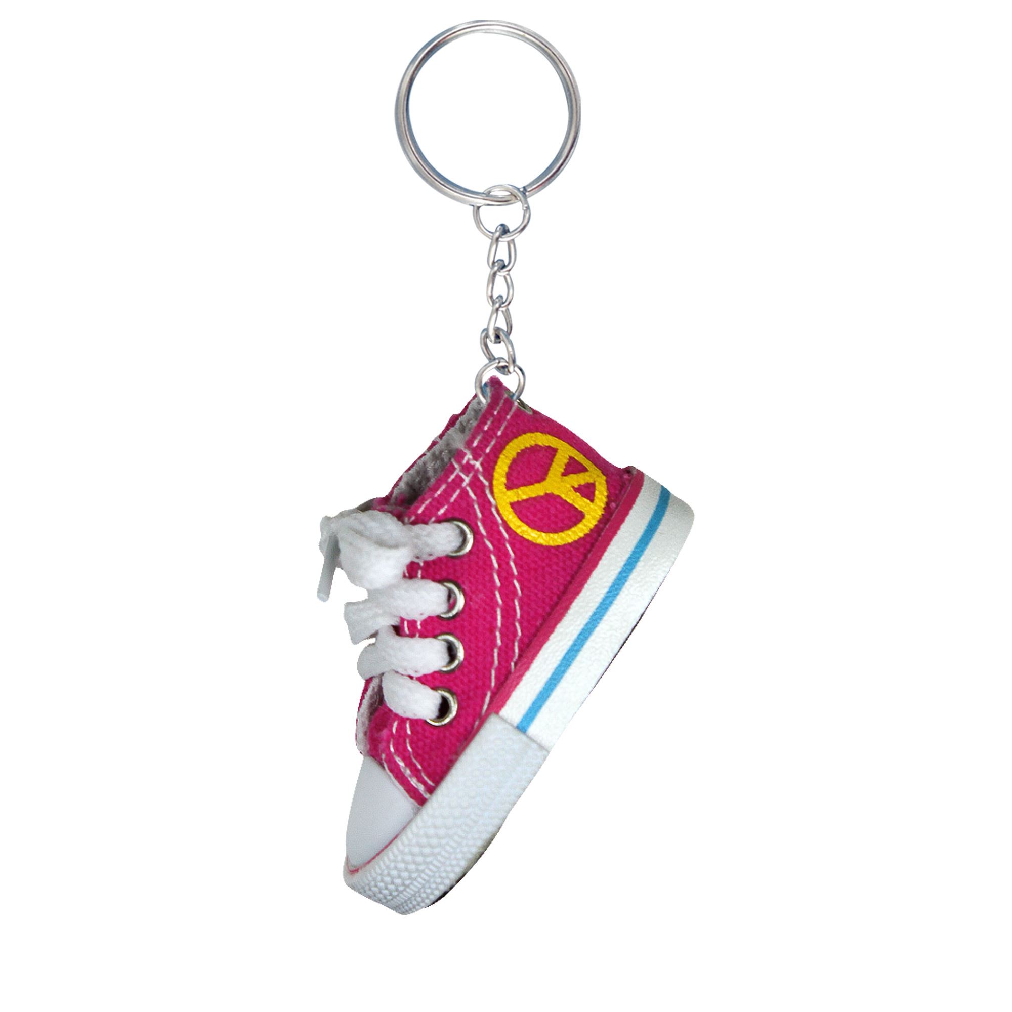 Porte cle chaussure peace love