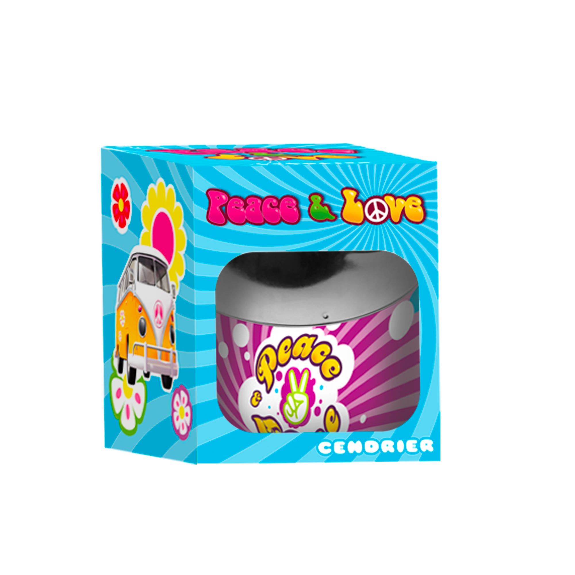 Cendrier poubelle peacelove