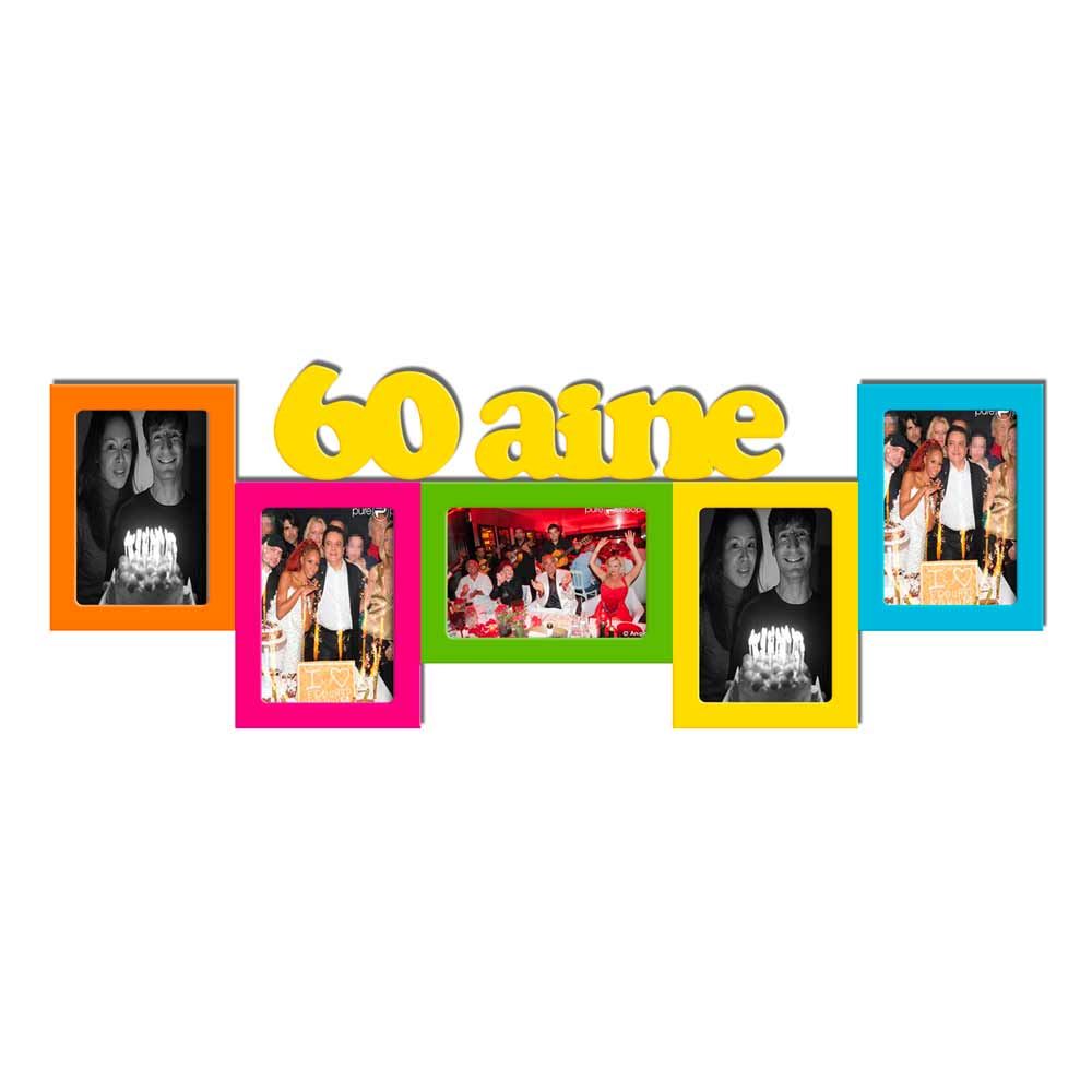 Cadre photo 60aine multicolor