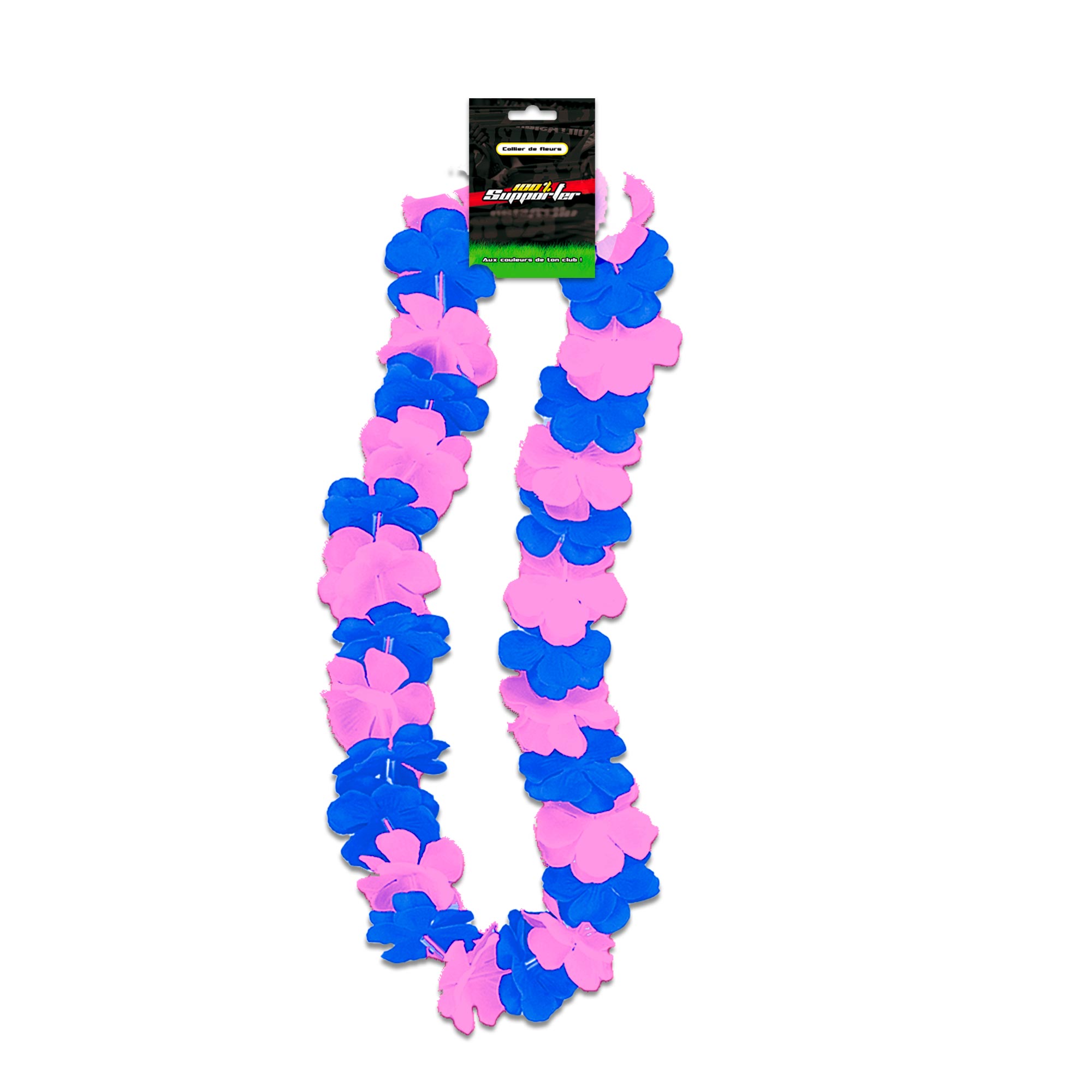 Collier supporter rose / bleu