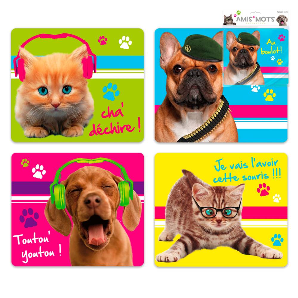 Tapis souris chien et chat