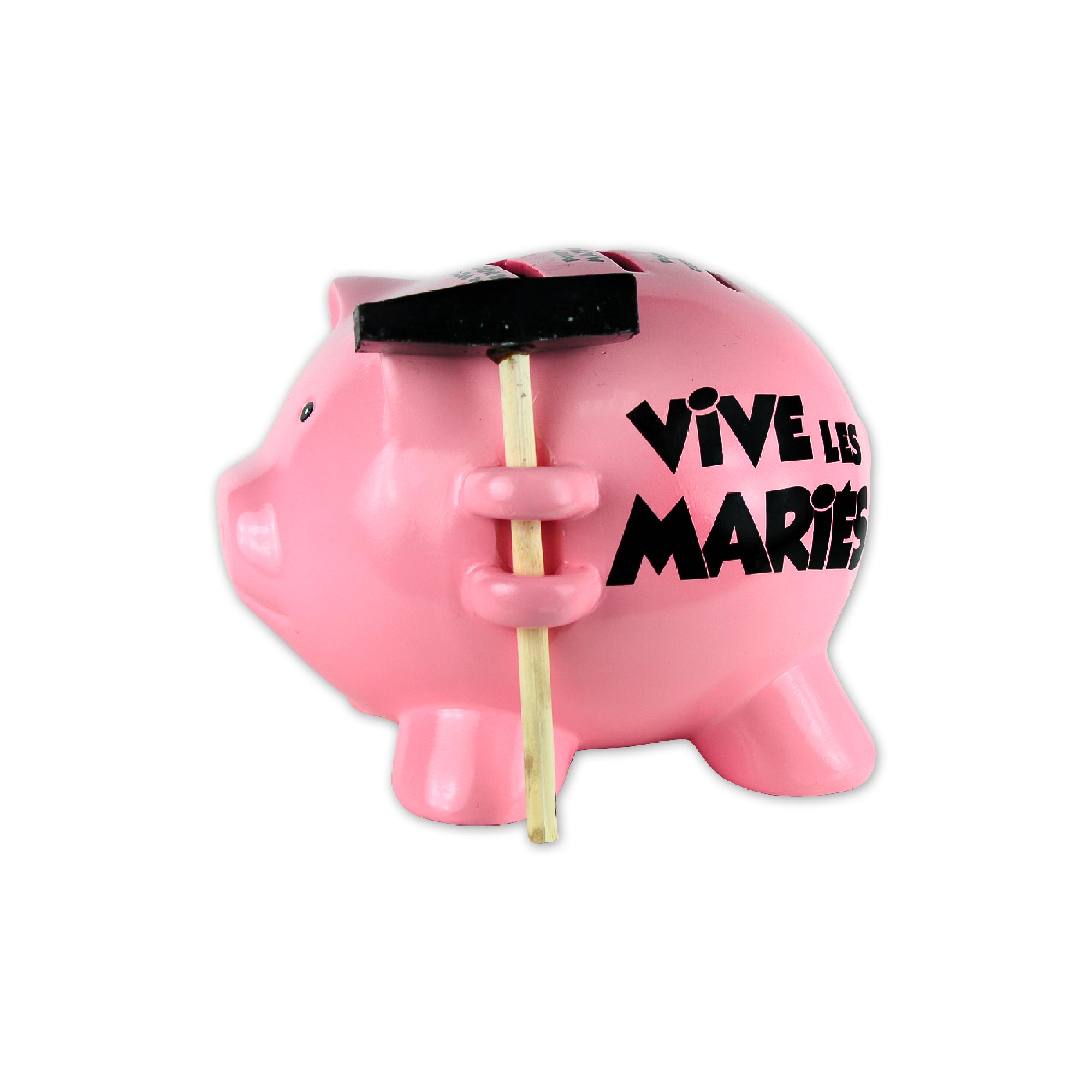 Tirelire cochon vive maries