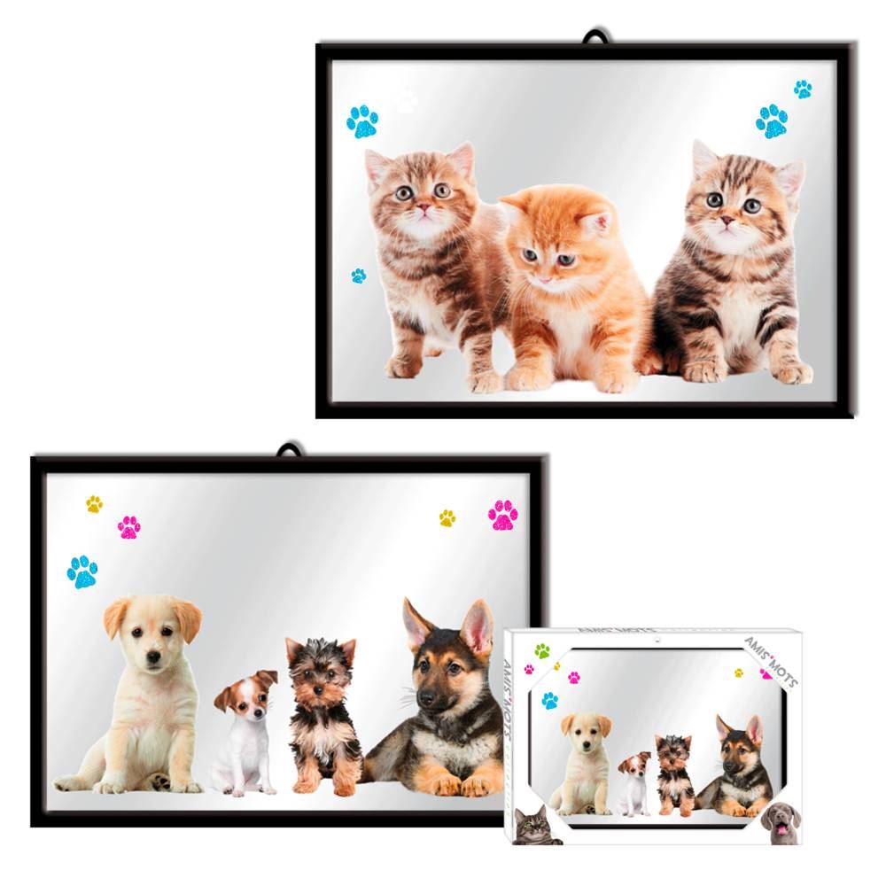 Miroir chien et chat 2mods /8pcs