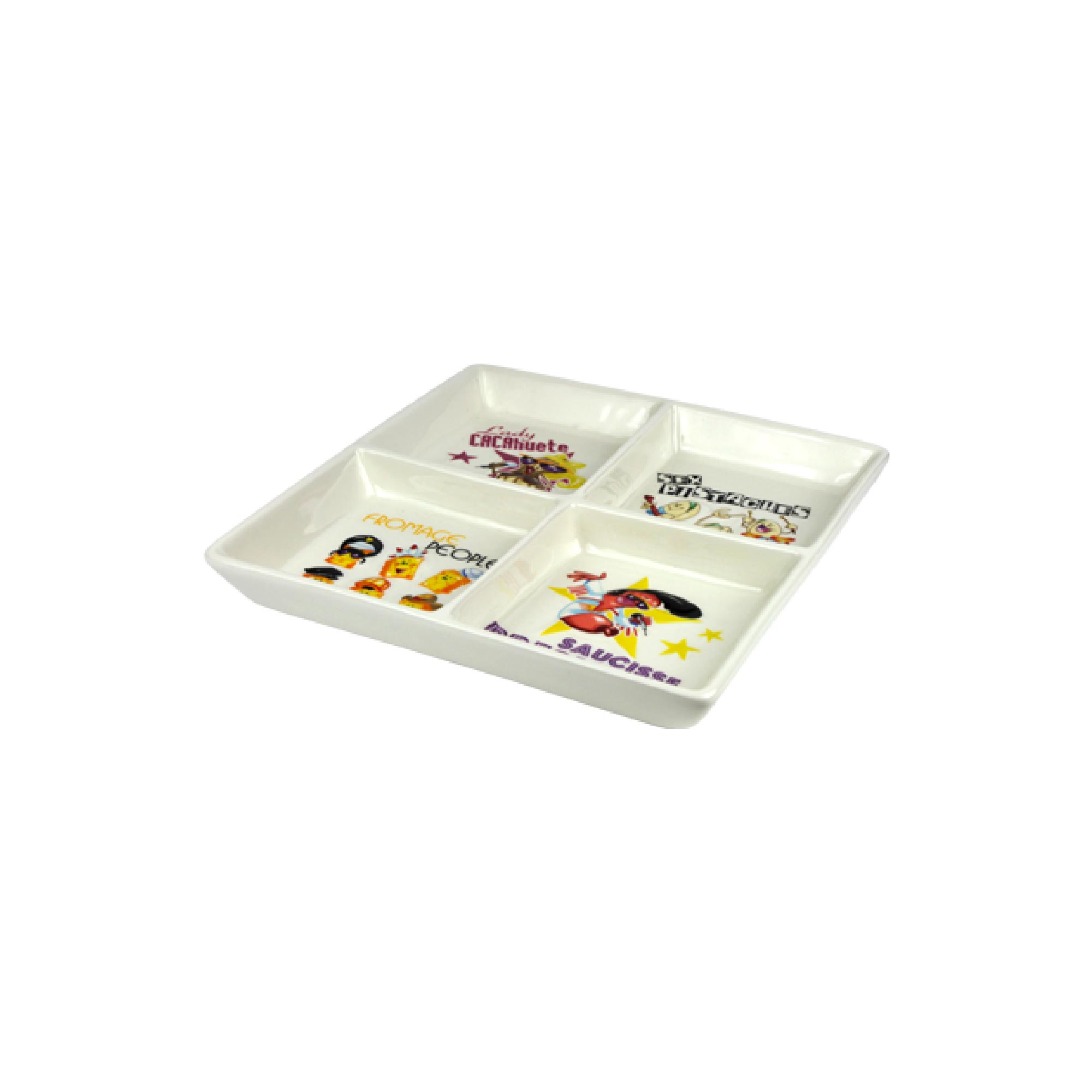 Assiette 4compartiments apero