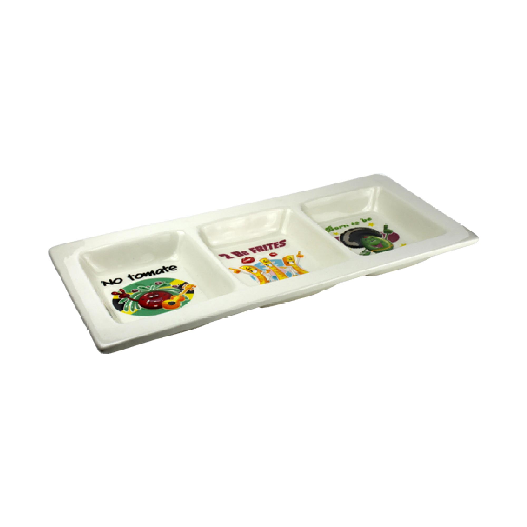 Assiette 3compartiments apero