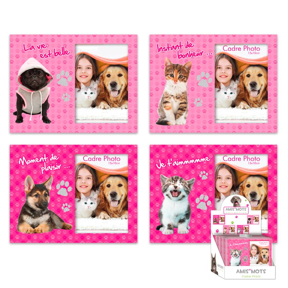 Cadre amis  mots 4mods /12pcs