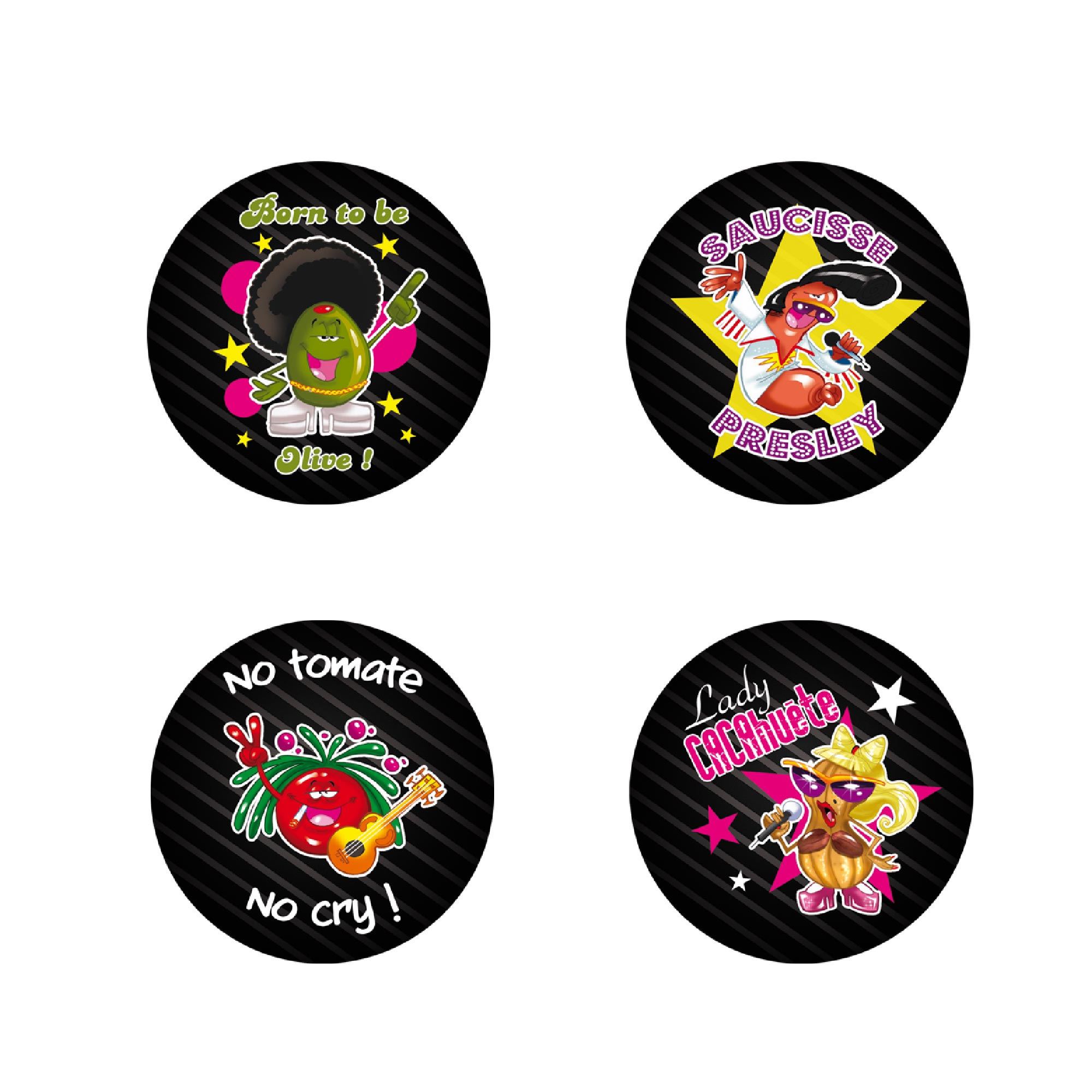 Pack 4 dessous verre apero