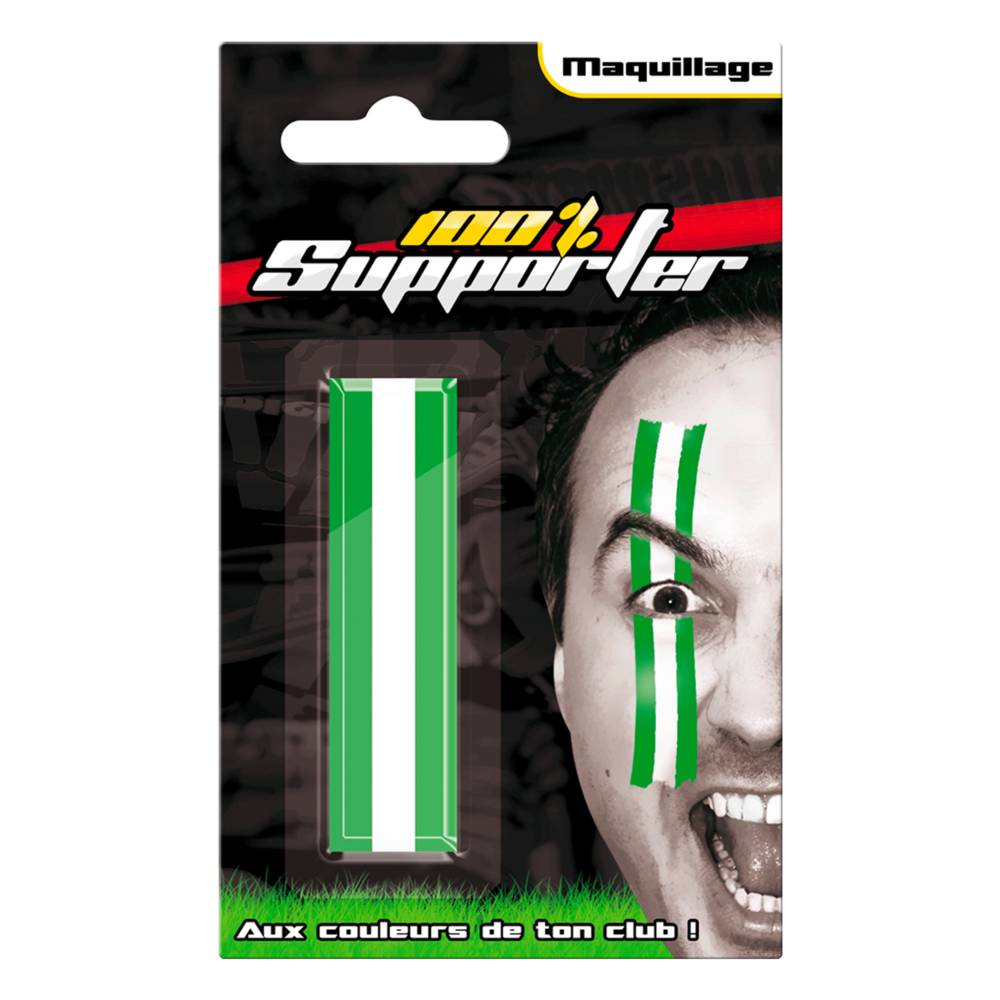 Maquillage supporter vert / blanc