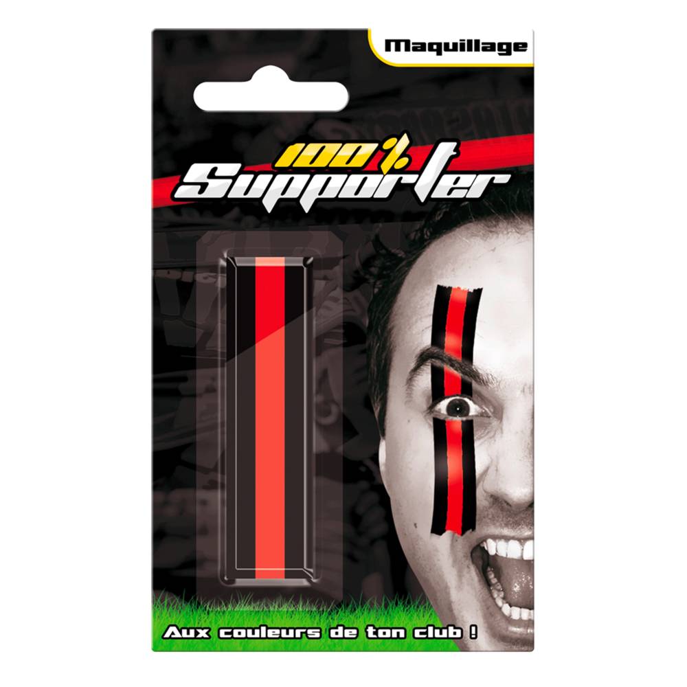 Maquillage supporter noir rouge