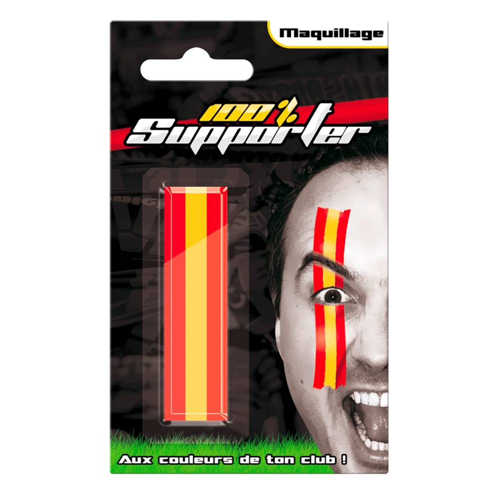 Maquillage supporter rouge jaune