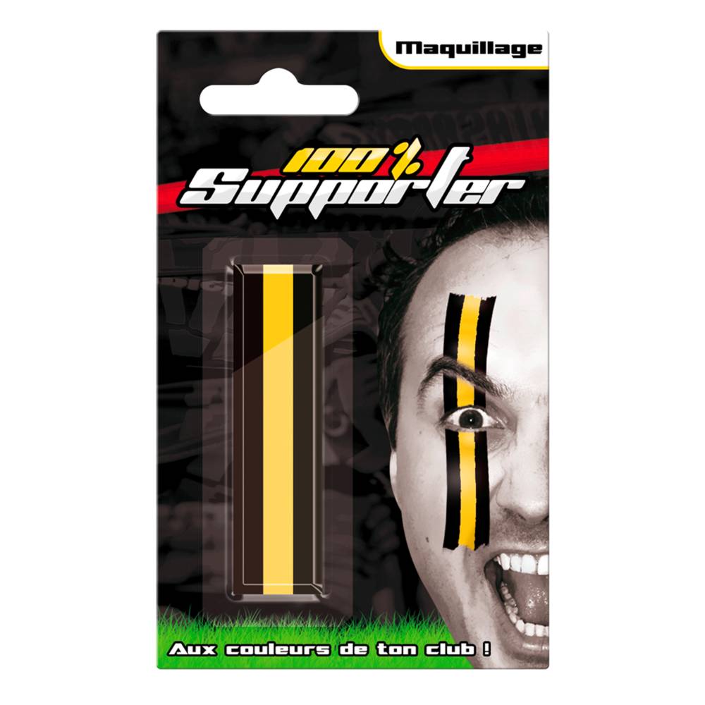 Maquillage supporter noir jaune
