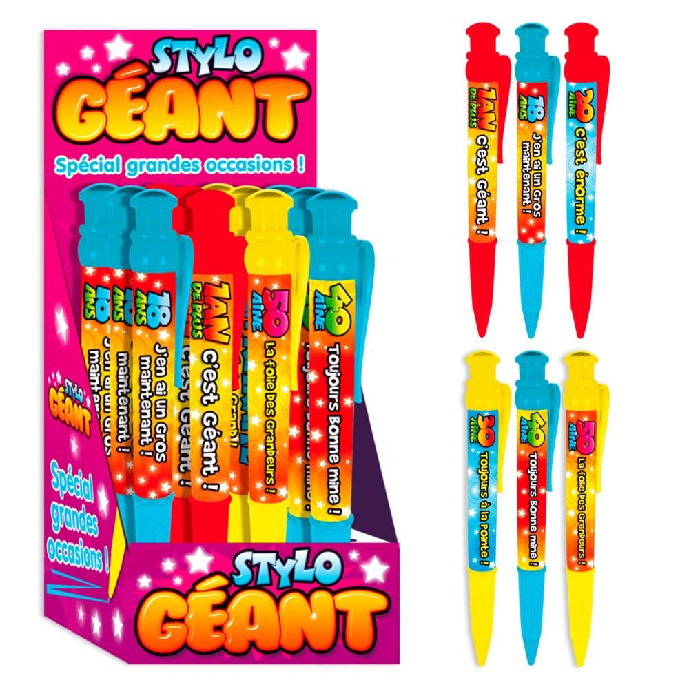 Stylo geant anniv 6mods /12pcs