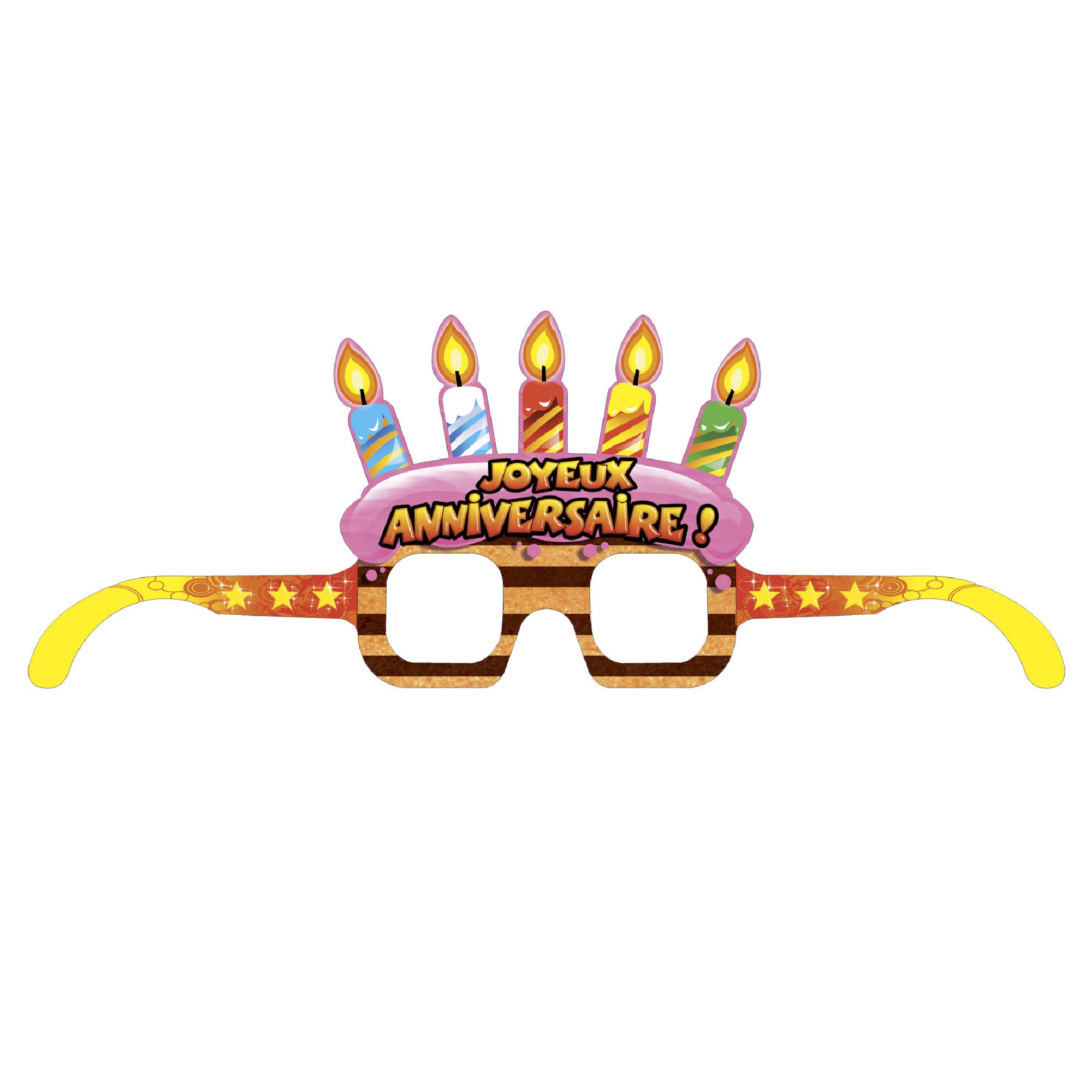 Pack 6 lunettes anniv adulte