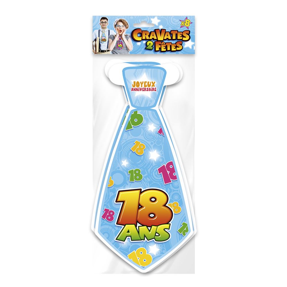 Sachet 6 cravates 18ans