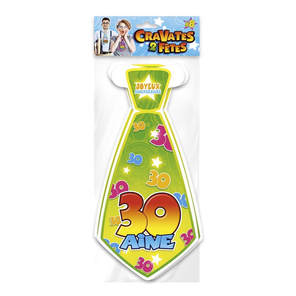 Sachet 6 cravates 30aine