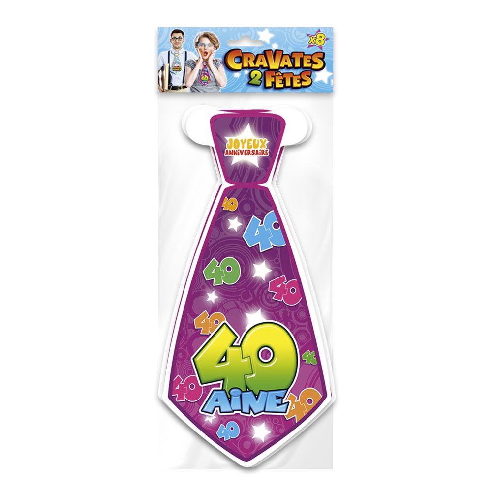 Sachet 6 cravates 40aine