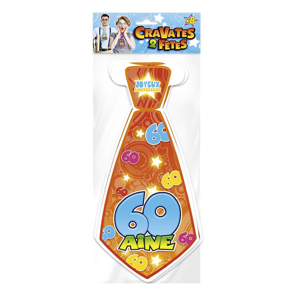 Sachet 6 cravates 60aine