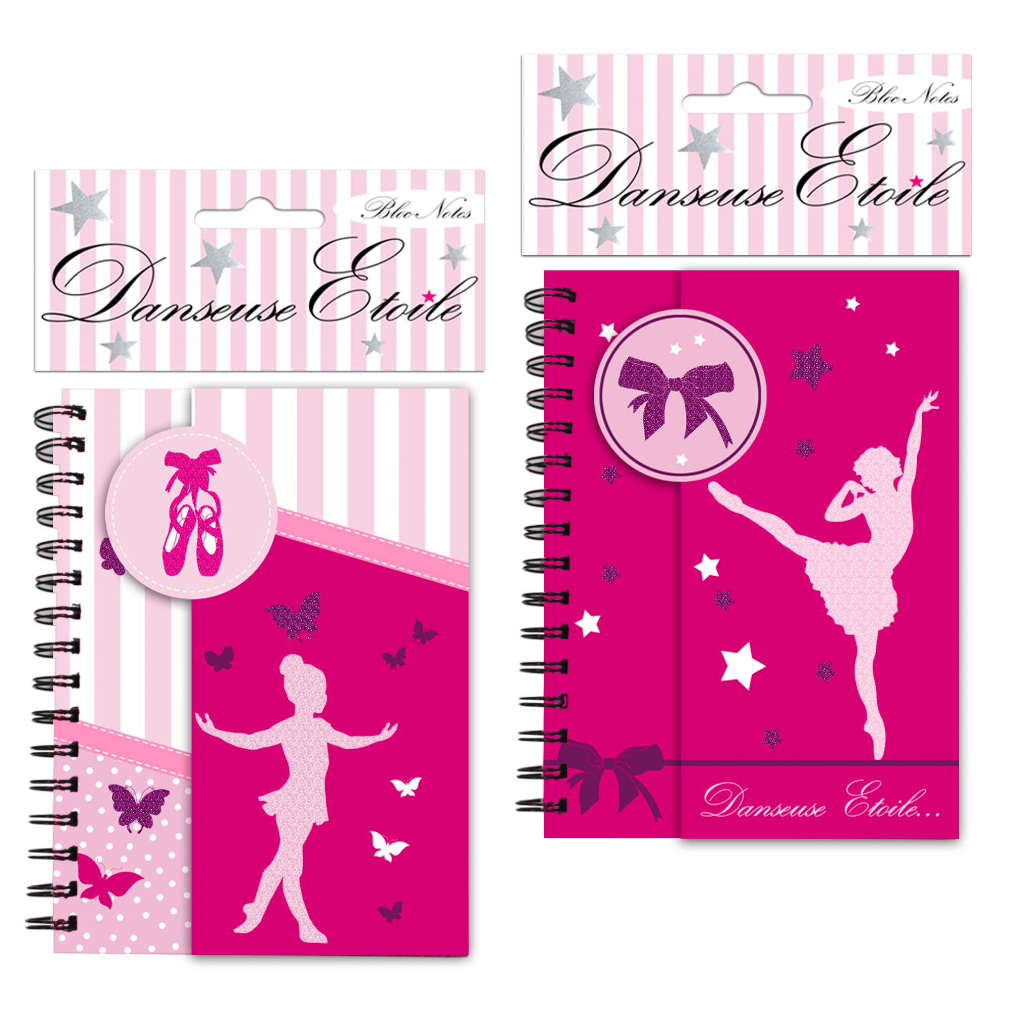 Cahier a spirale danseuse 2mods /6pcs