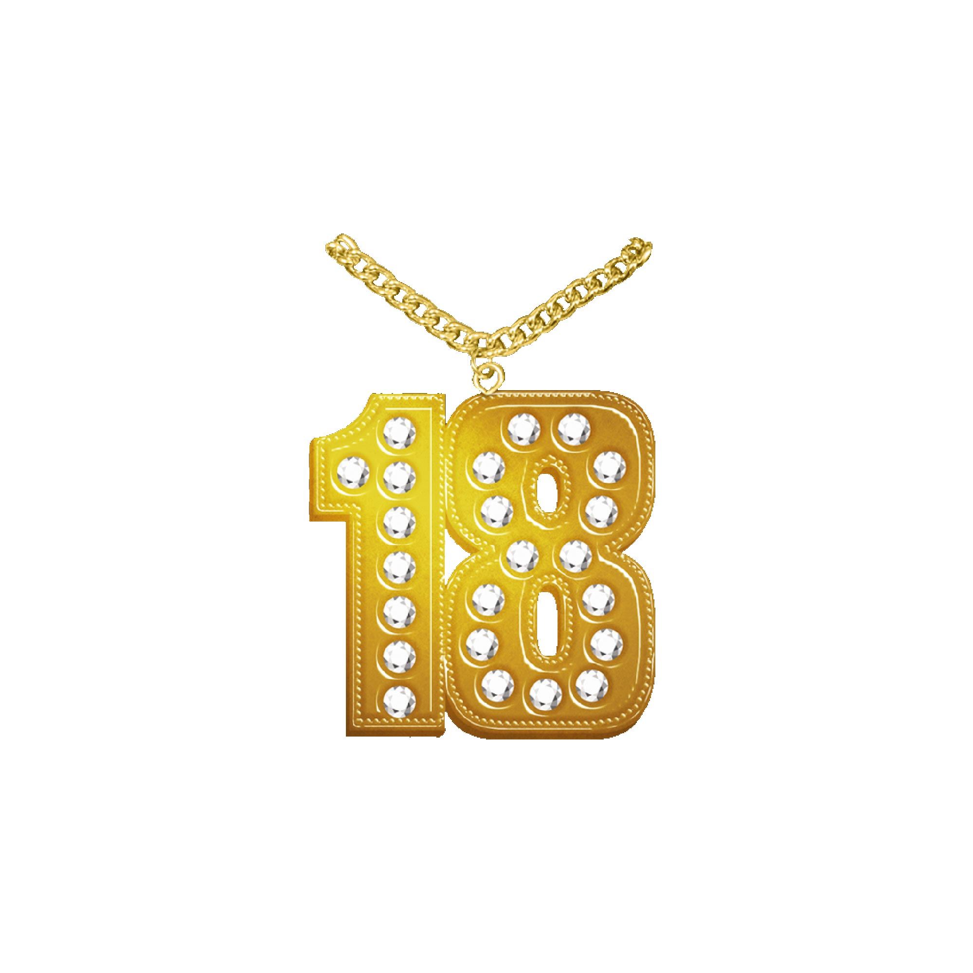 Collier bling bling dore 18