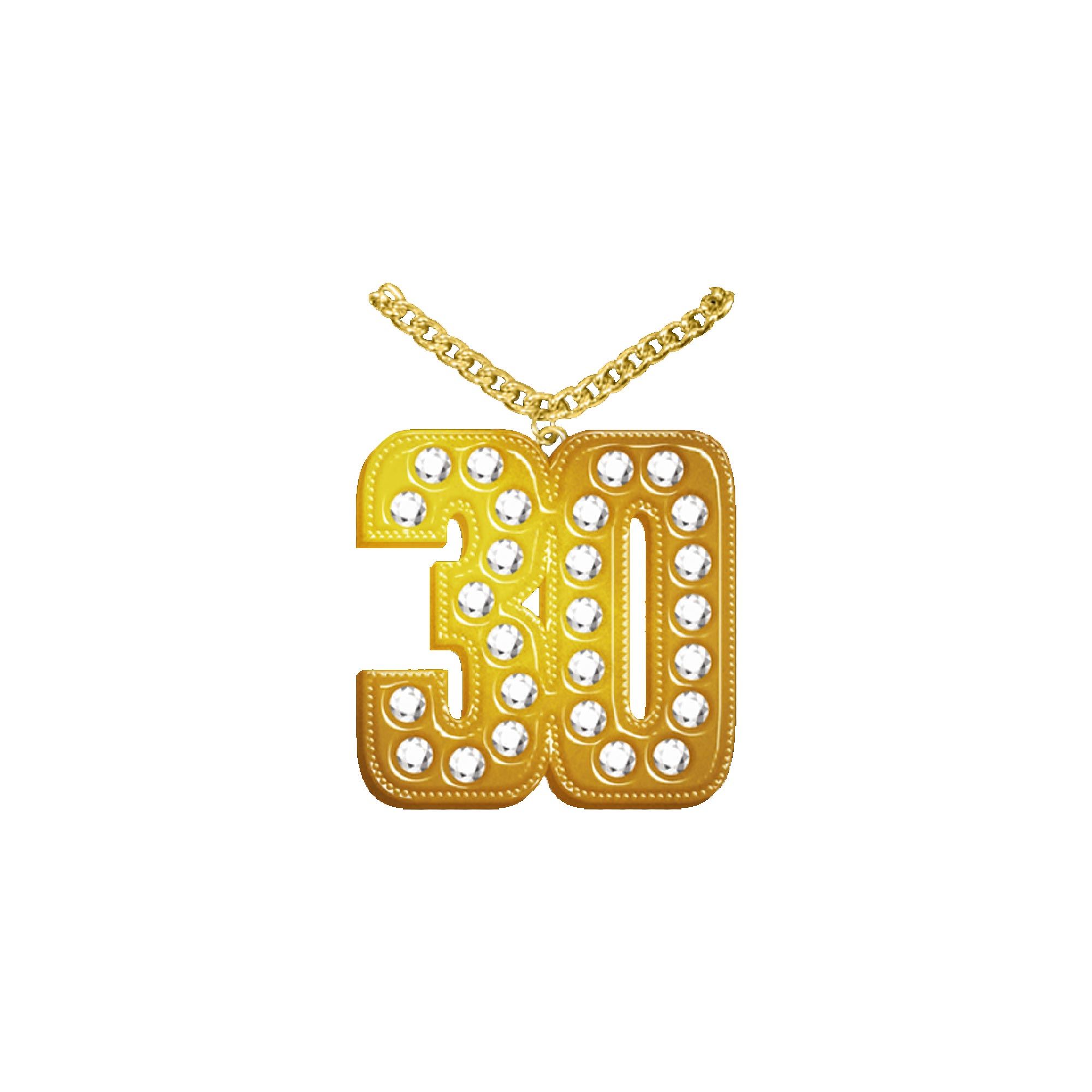 Collier bling bling dore 30